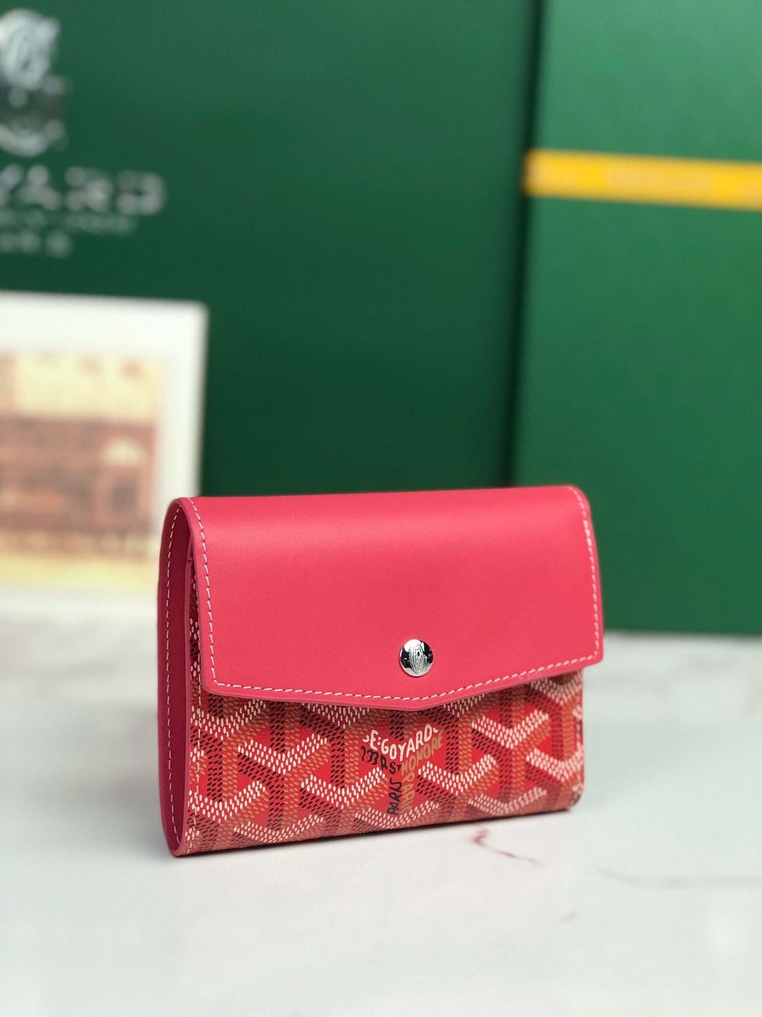 Кошелёк Goyard Saint-Gabriel красного цвета