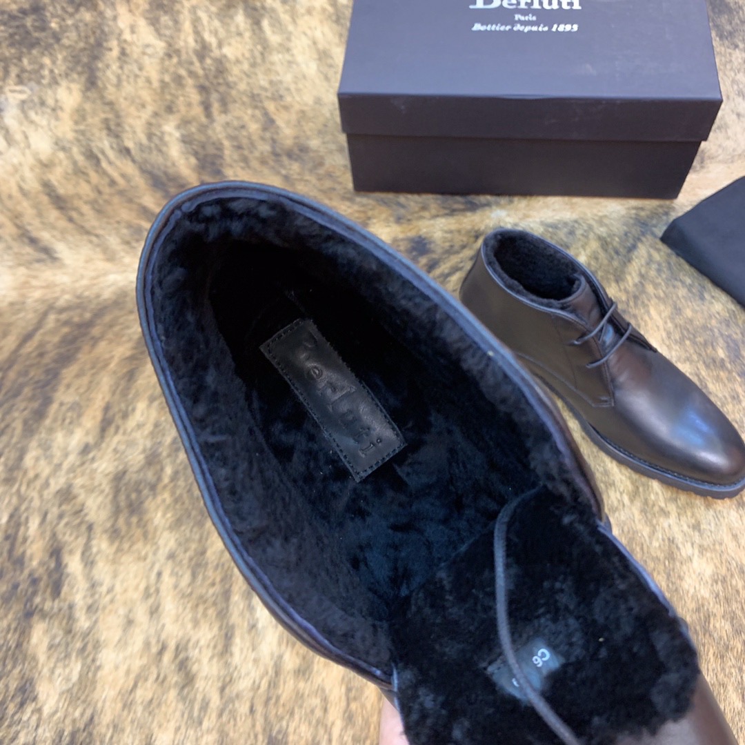 Ботинки мужские в стиле Berluti Chukka чёрного цвета