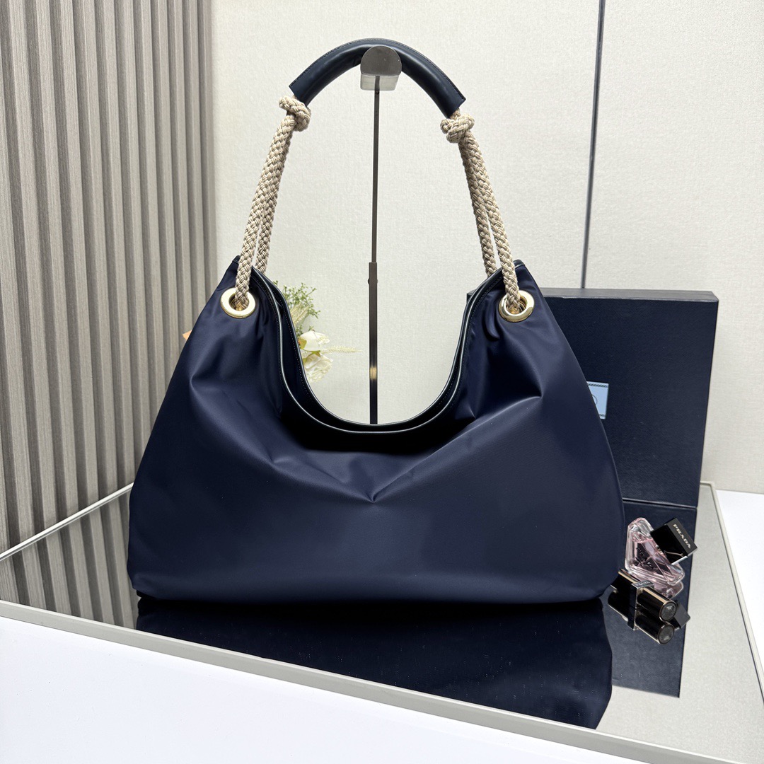 Сумка женская в стиле Prada Tote тёмно-синего  цвета 