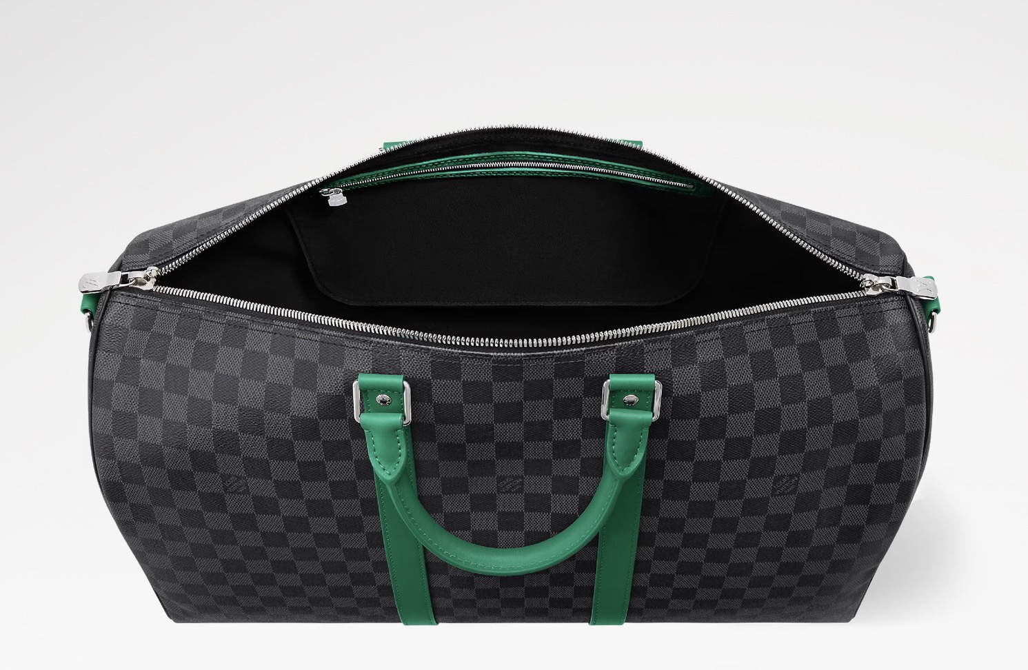 Сумка дорожная унисекс в стиле Louis Vuitton Keepall Bandoulière 50 Damier с ремнём