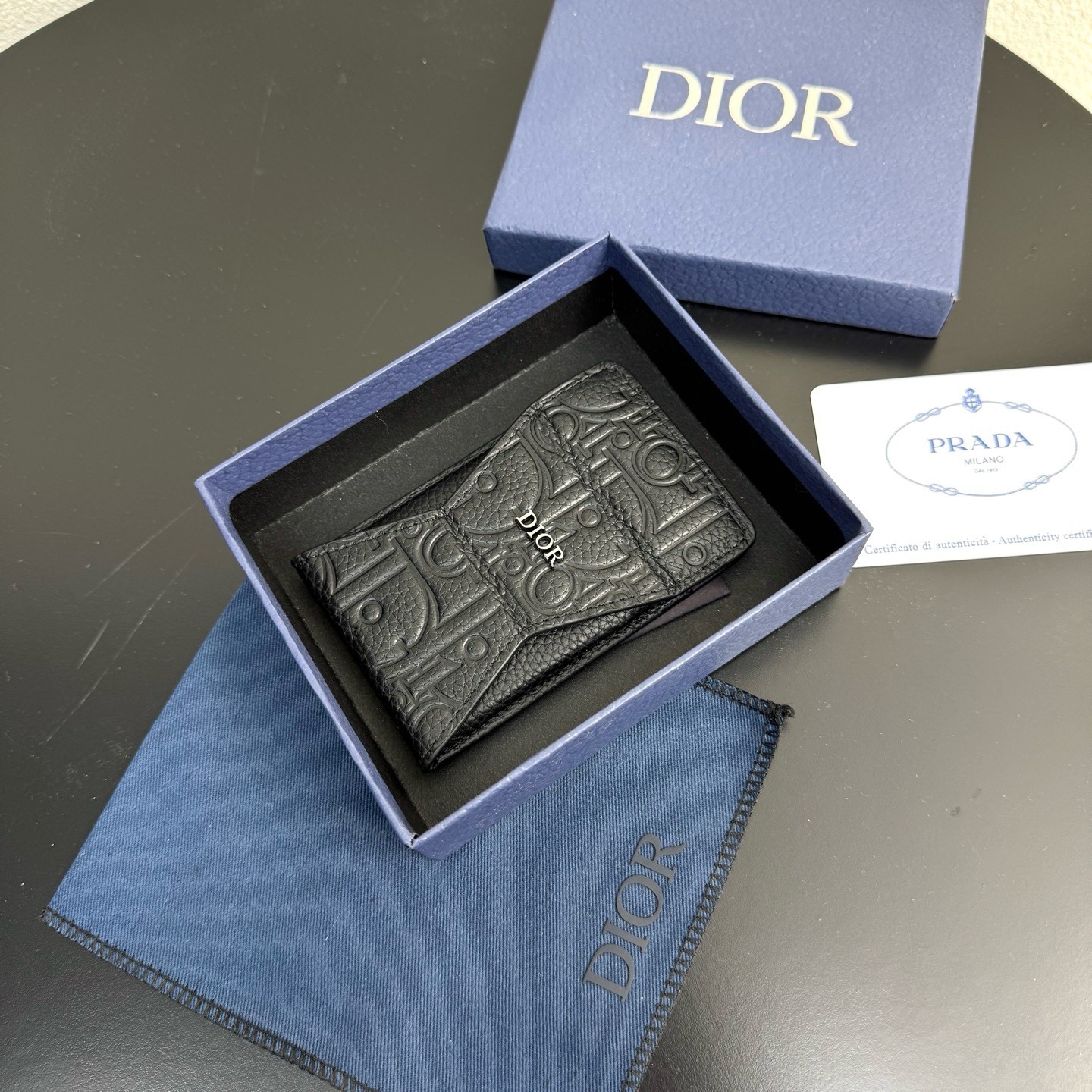 Картхолдер мужской Dior из чёрного цвета