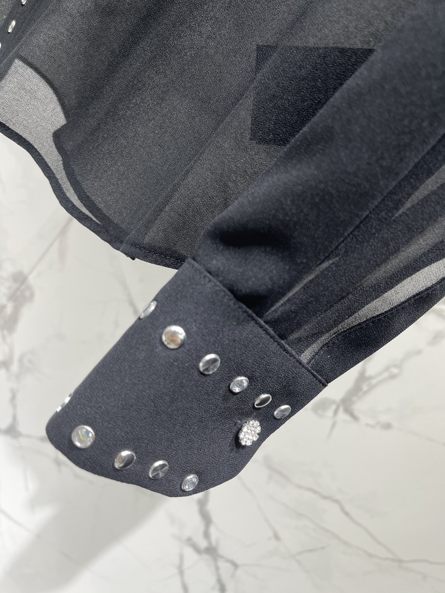 Рубашка женская в стиле Alexander McQueen чёрного цвета