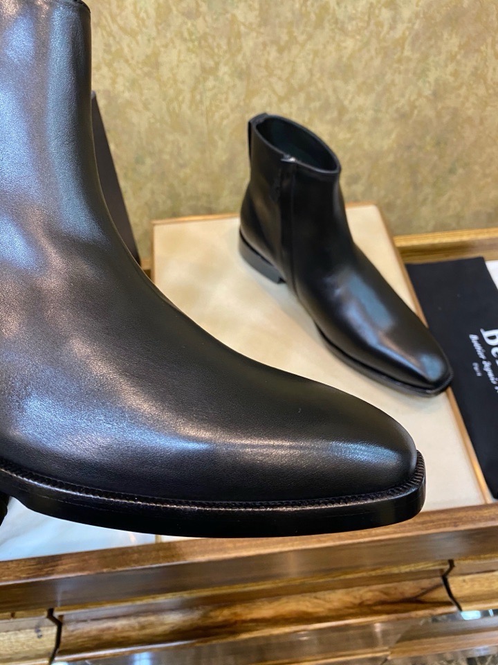 Ботинки мужские Berluti из натуральной кожи чёрного цвета