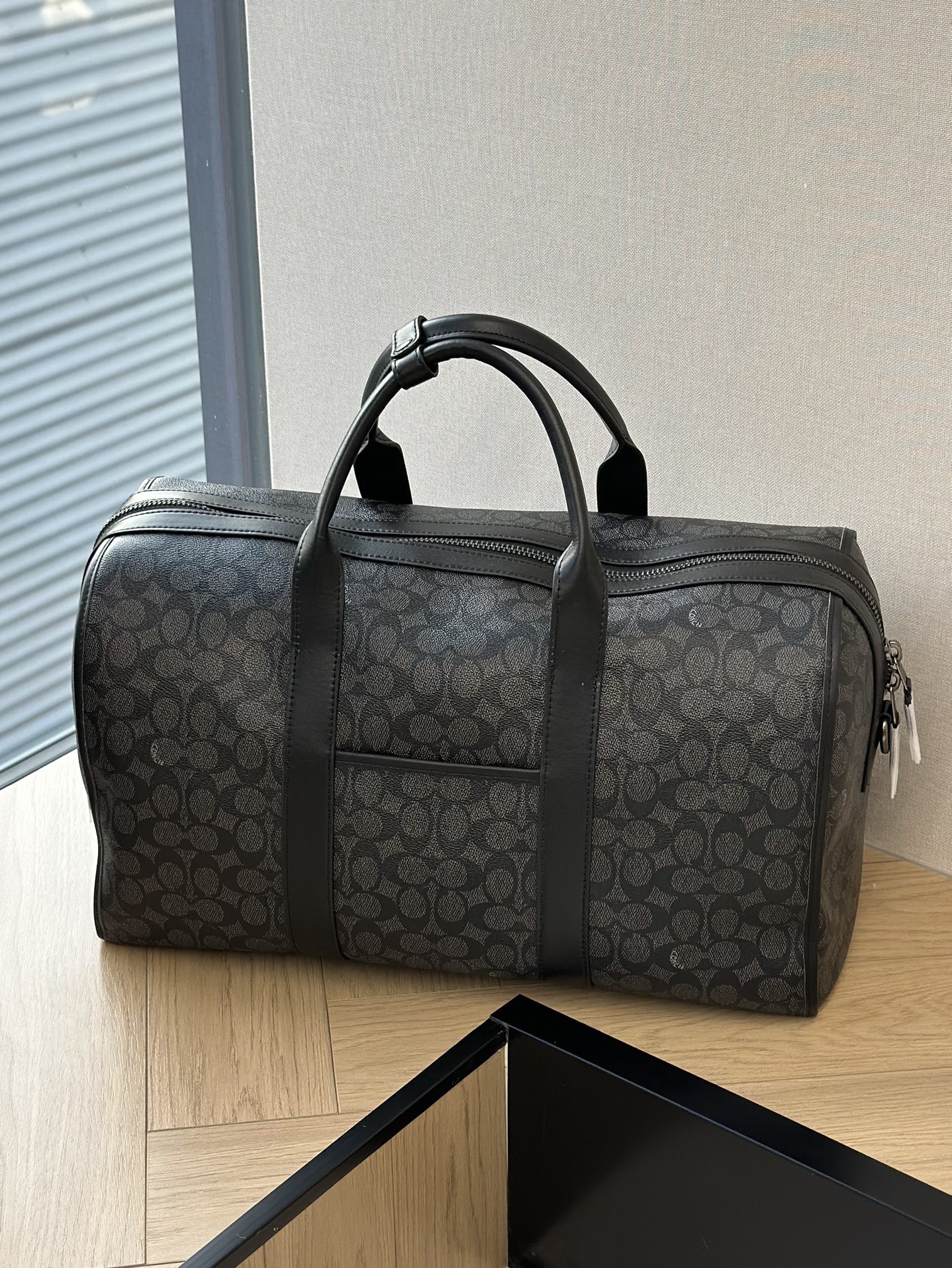 Дорожная сумка в стиле Coach Gotham 45 с кожаной отделкой