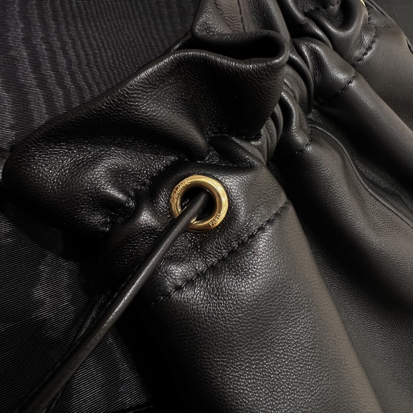 Сумка женская в стиле Celine Crystal Pouch чёрного цвета