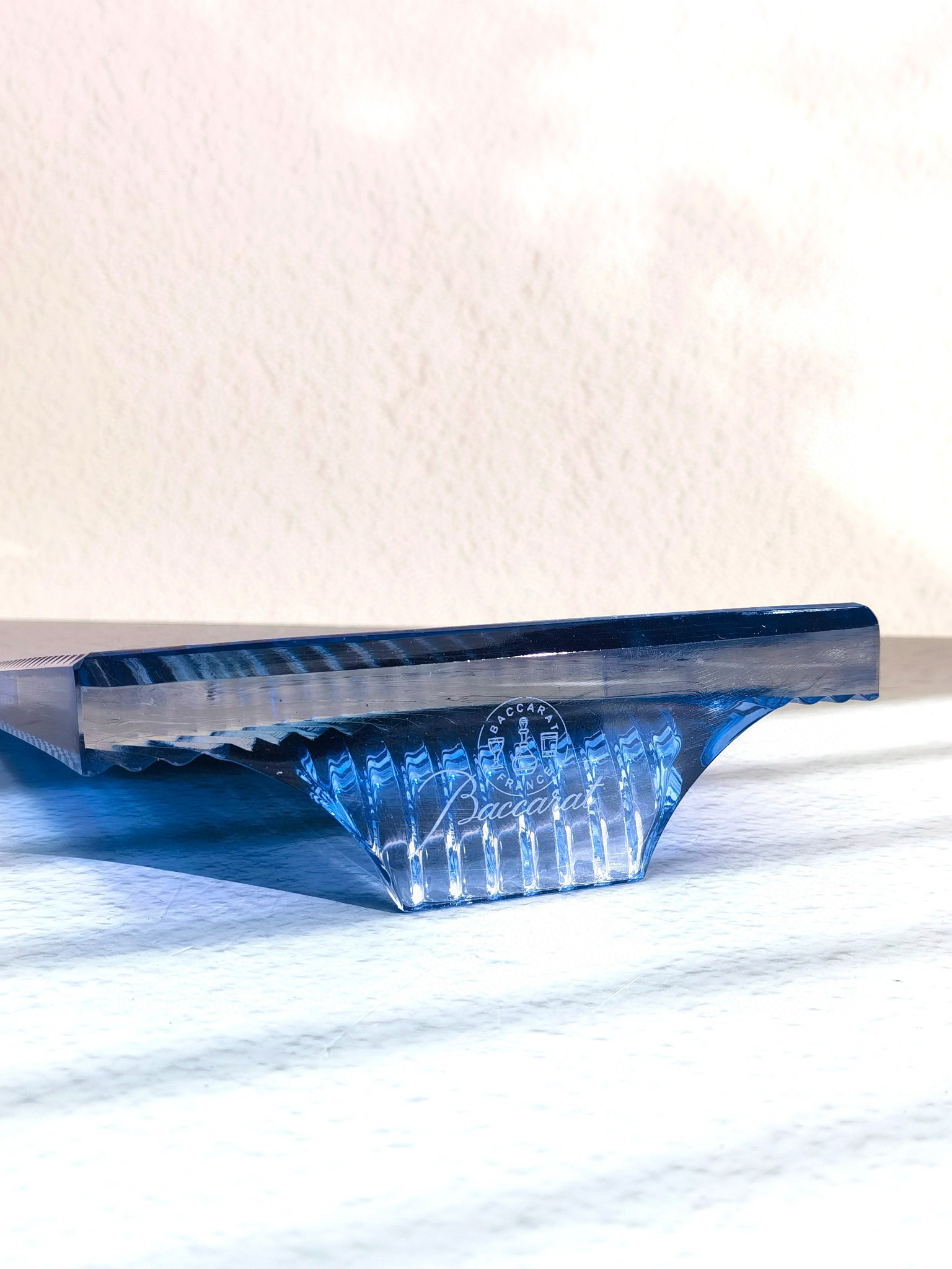 Хрустальная фоторамка в стиле Baccarat Brilliant Series, синего цвета