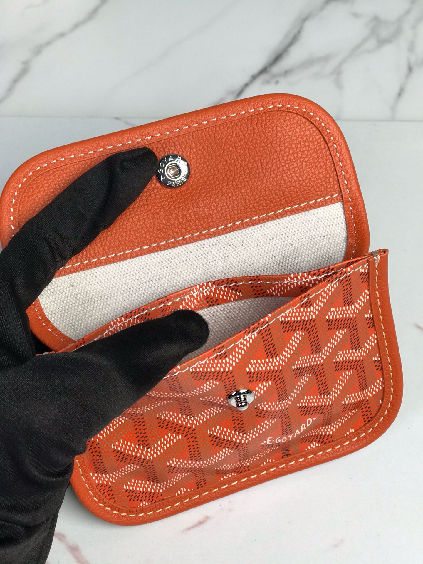 Сумка женская Goyard Hobo Mini оранжевого цвета