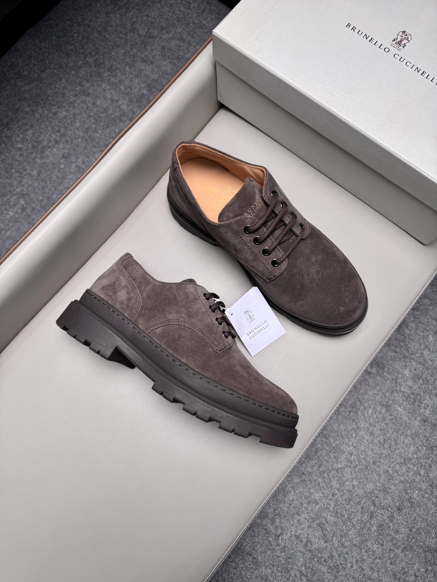 Туфли мужские Brunello Cucinelli коричневого цвета