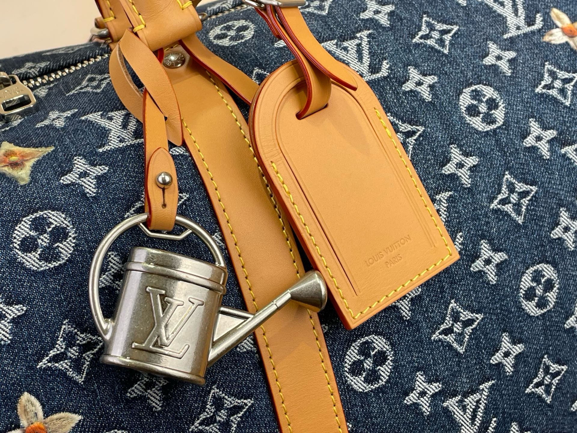  Сумка дорожная мужская Louis Vuitton Keepall Bandoulière 50 синего цвета