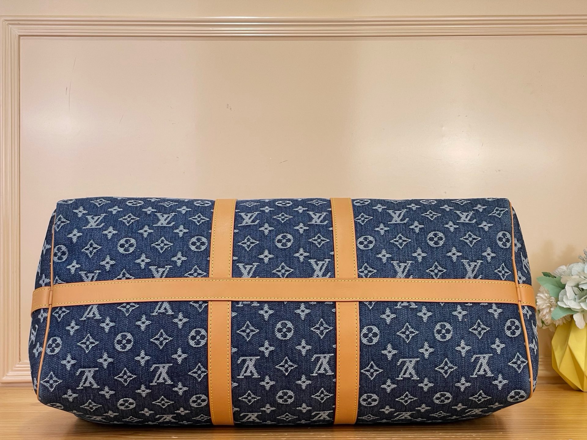  Сумка дорожная мужская Louis Vuitton Keepall Bandoulière 50 синего цвета