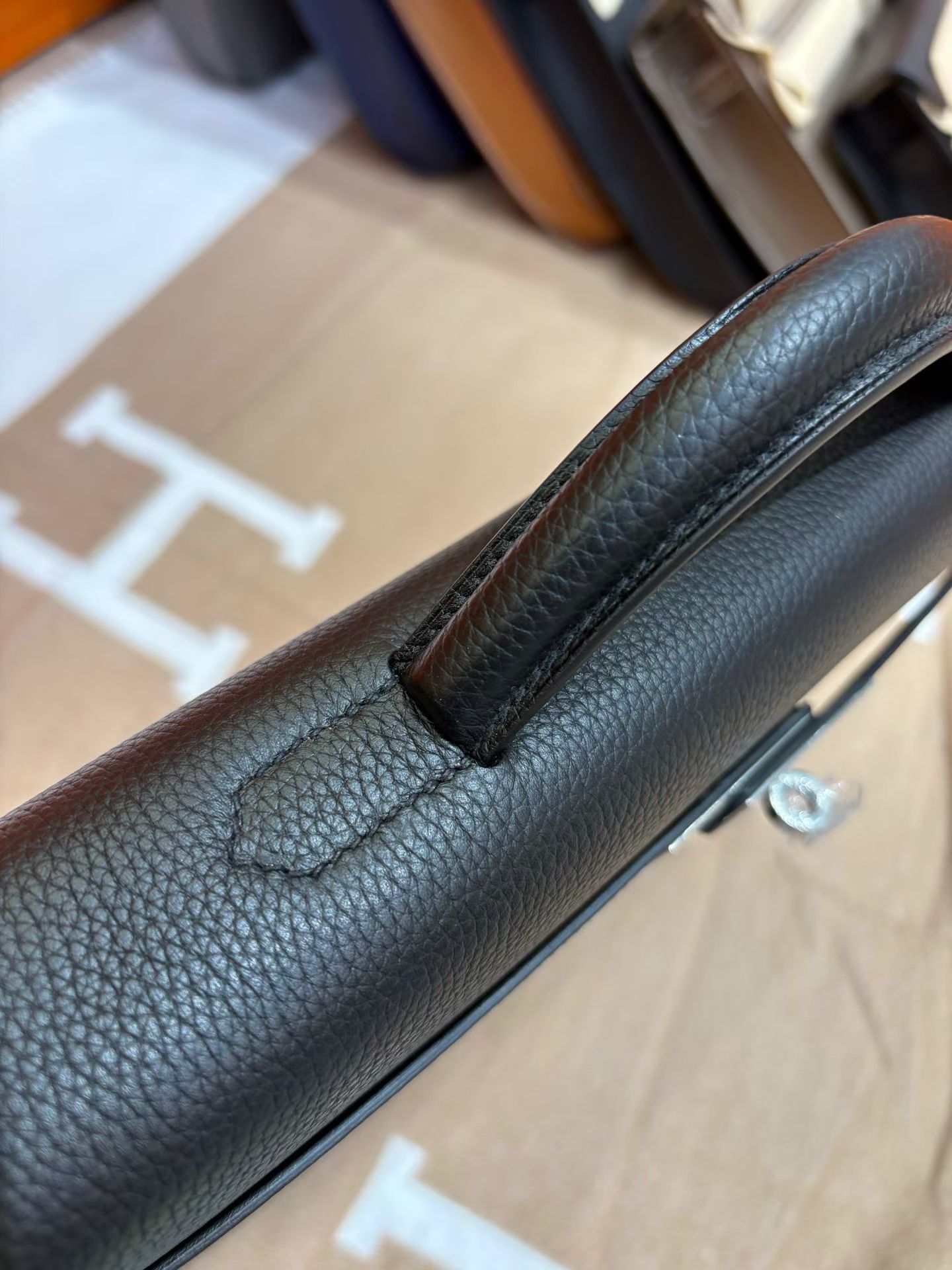 Портфель мужской Hermès Kelly 36 чёрного цвета