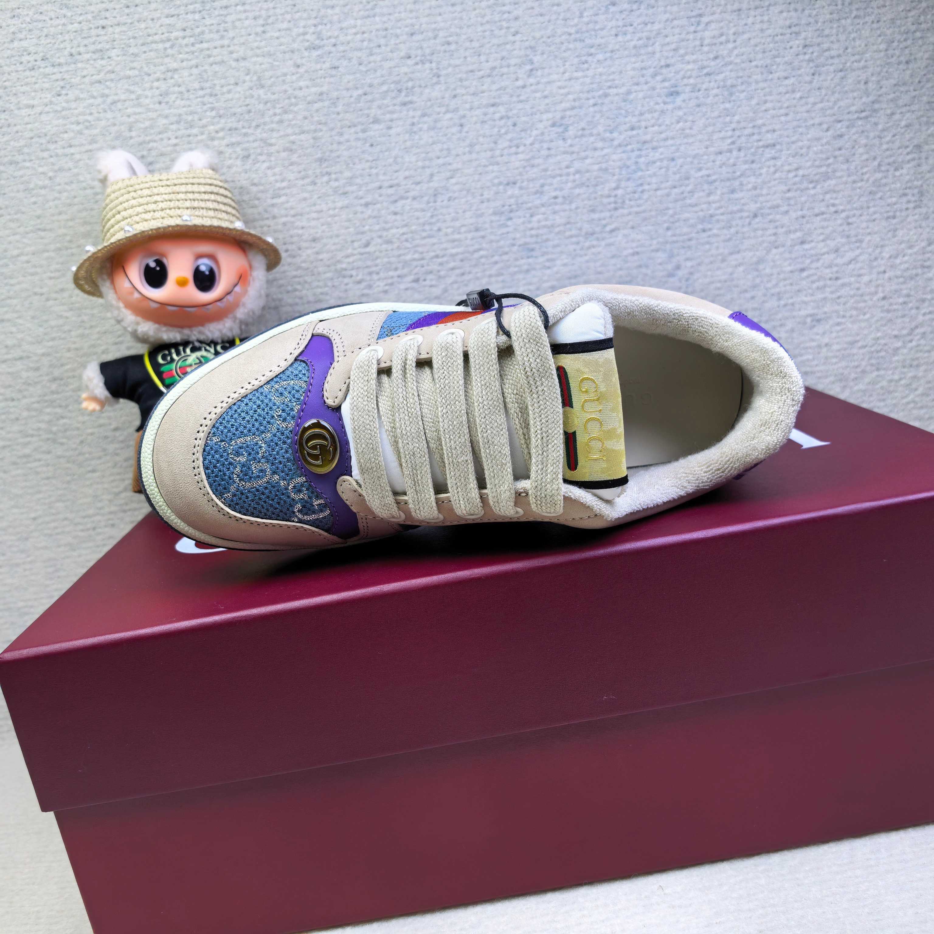 Кроссовки унисекс в стиле Gucci комбинированного цвета с принтом