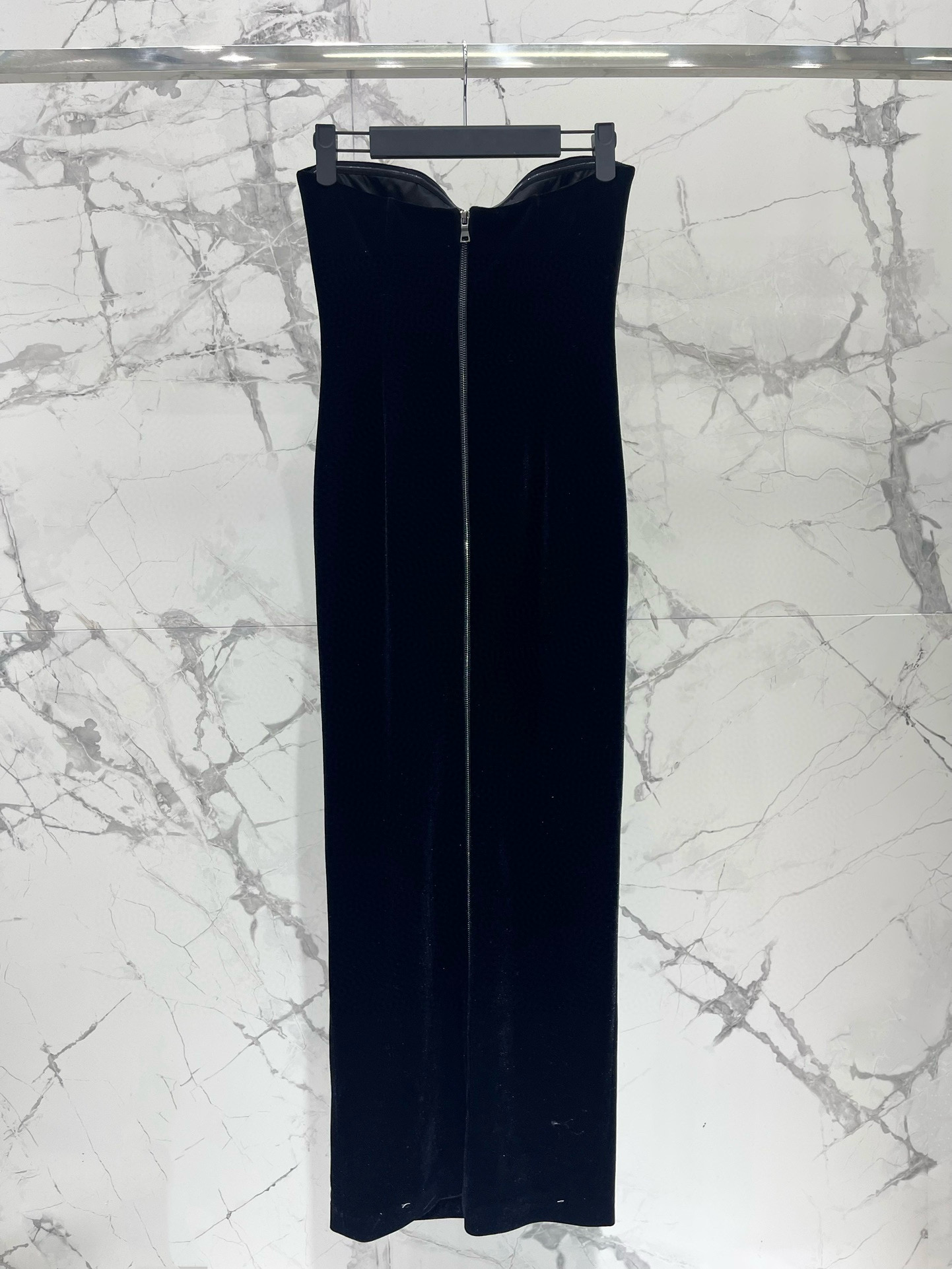 Платье женское в стиле Balmain из бархата с кристаллами