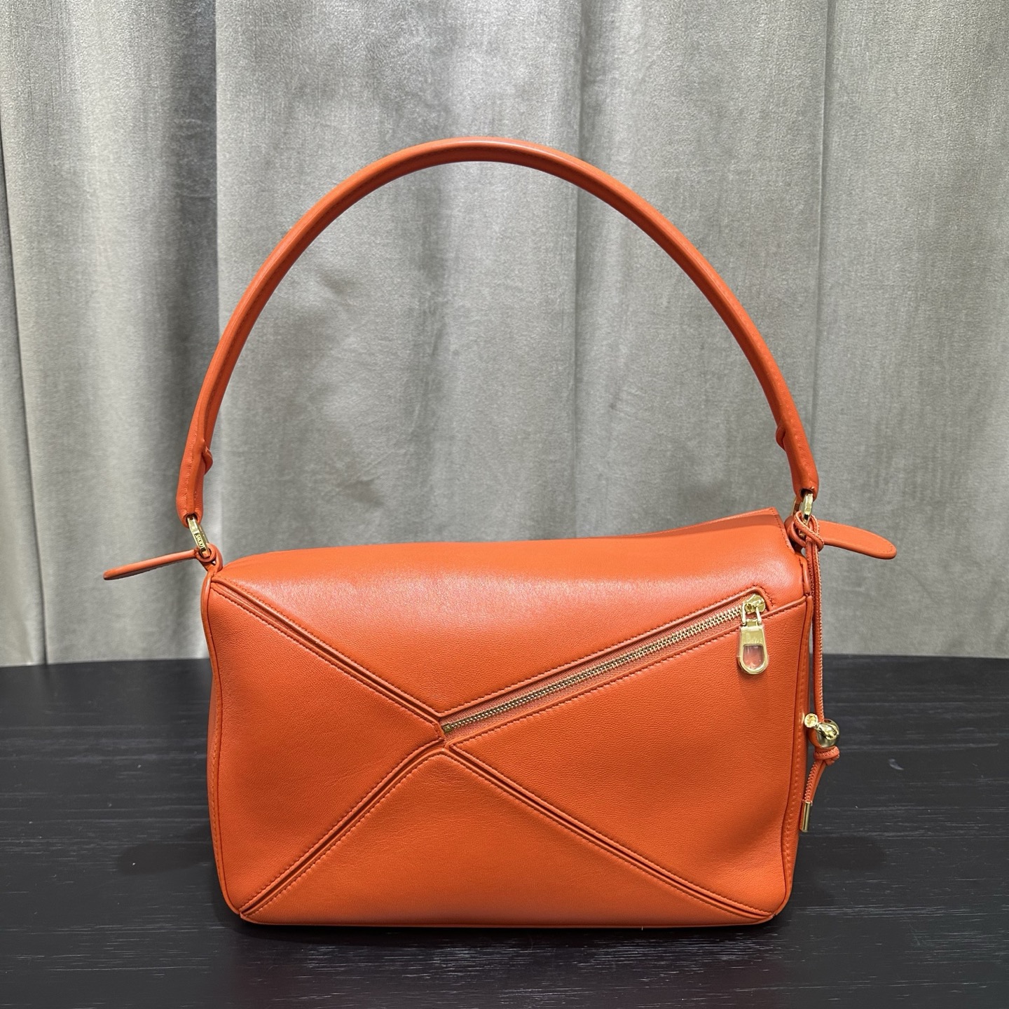 Сумка женская в стиле Loewe Puzzle оранжевого цвета