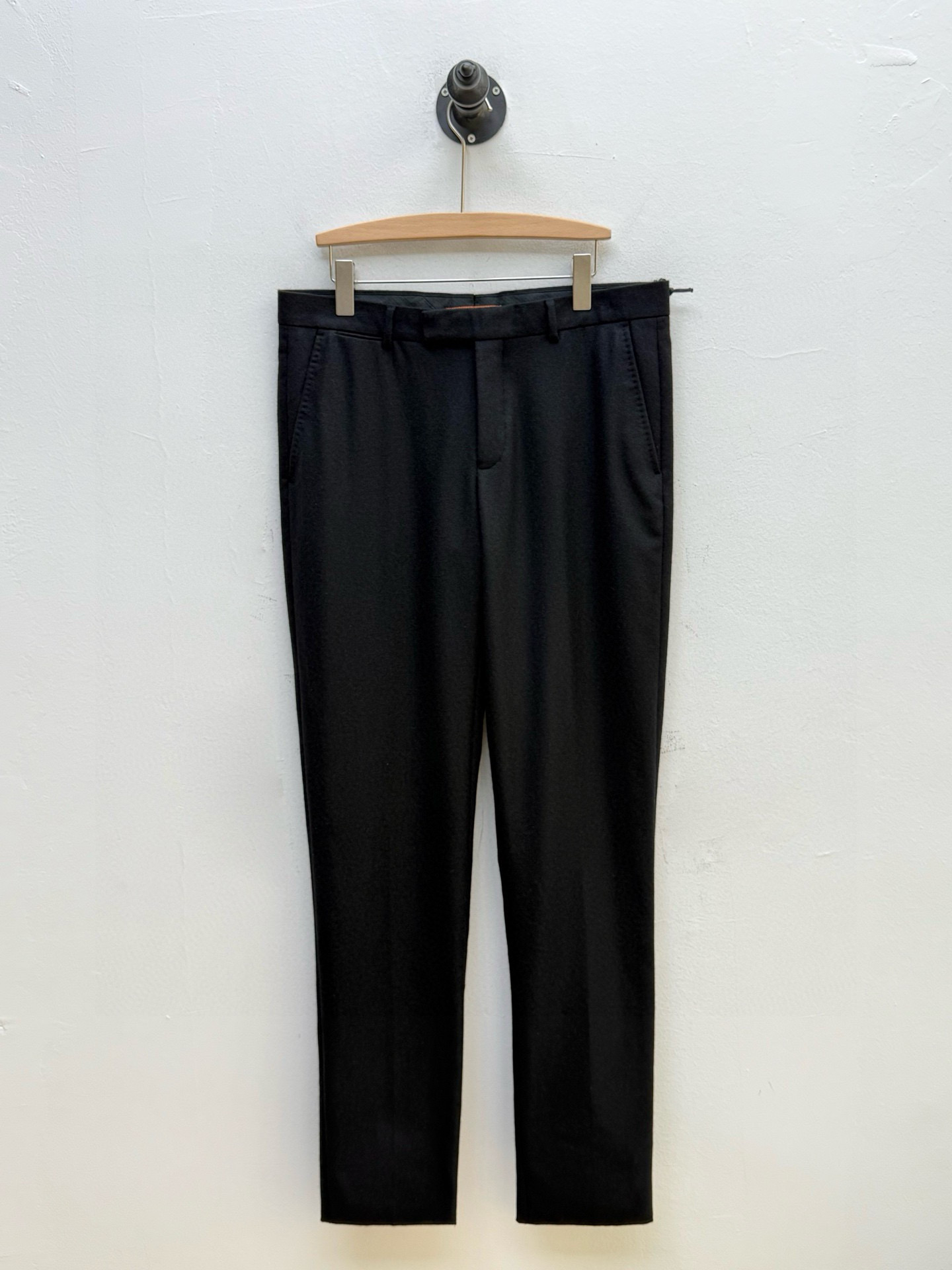 Брюки мужские в стиле Brioni Trofeo из мериносовой шерсти чёрного цвета