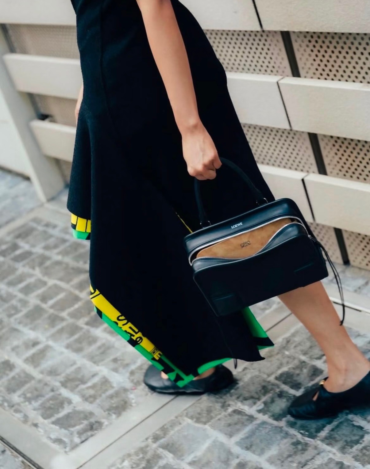 Сумка женская в стиле Loewe Amazona 180 чёрного цвета