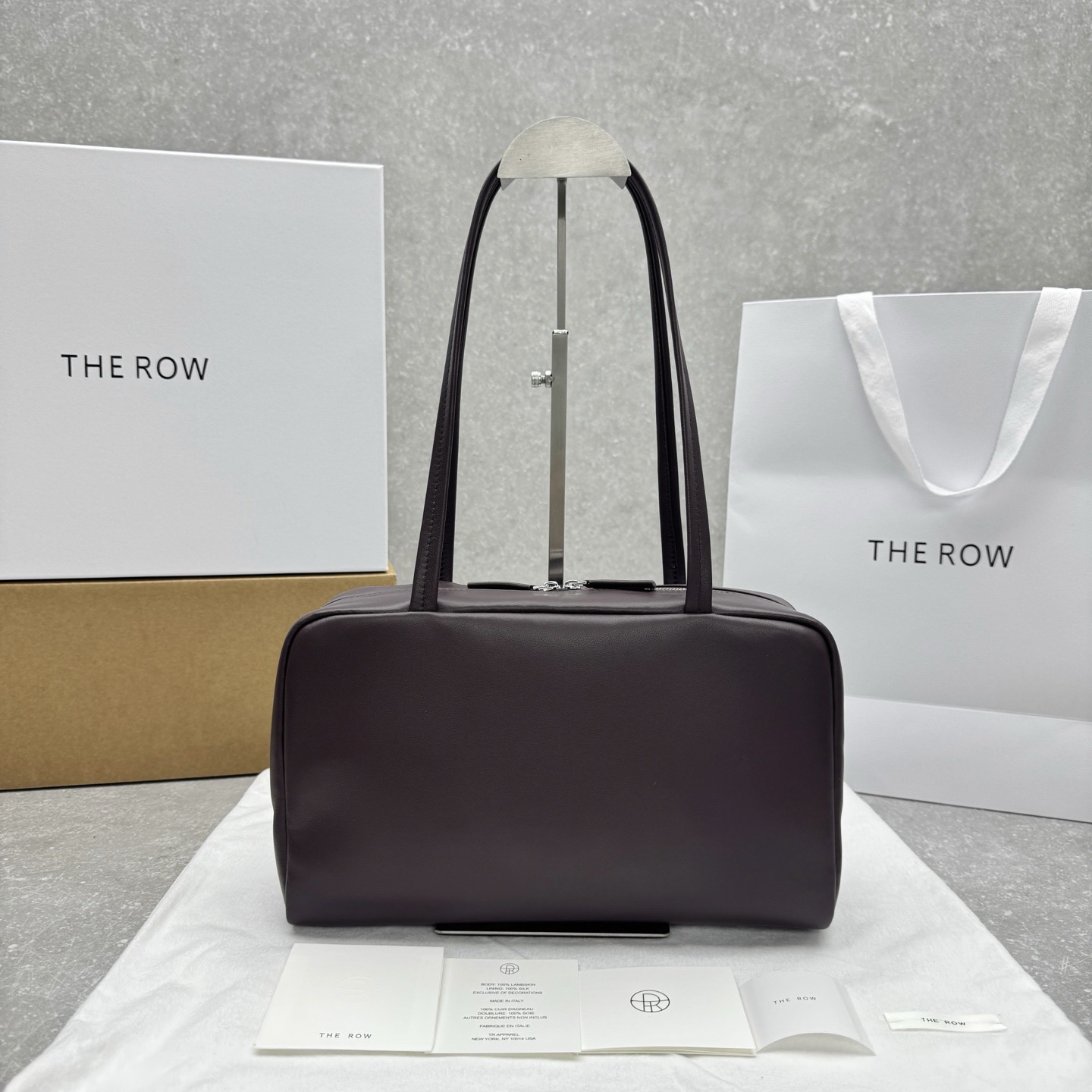 Сумка женская в стиле The Row Astra тёмно-коричневого  цвета