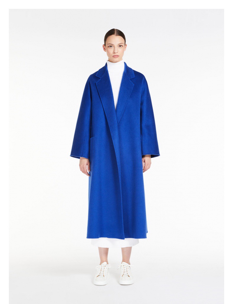 Пальто женское в стиле Max Mara Ludmilla синего цвета 