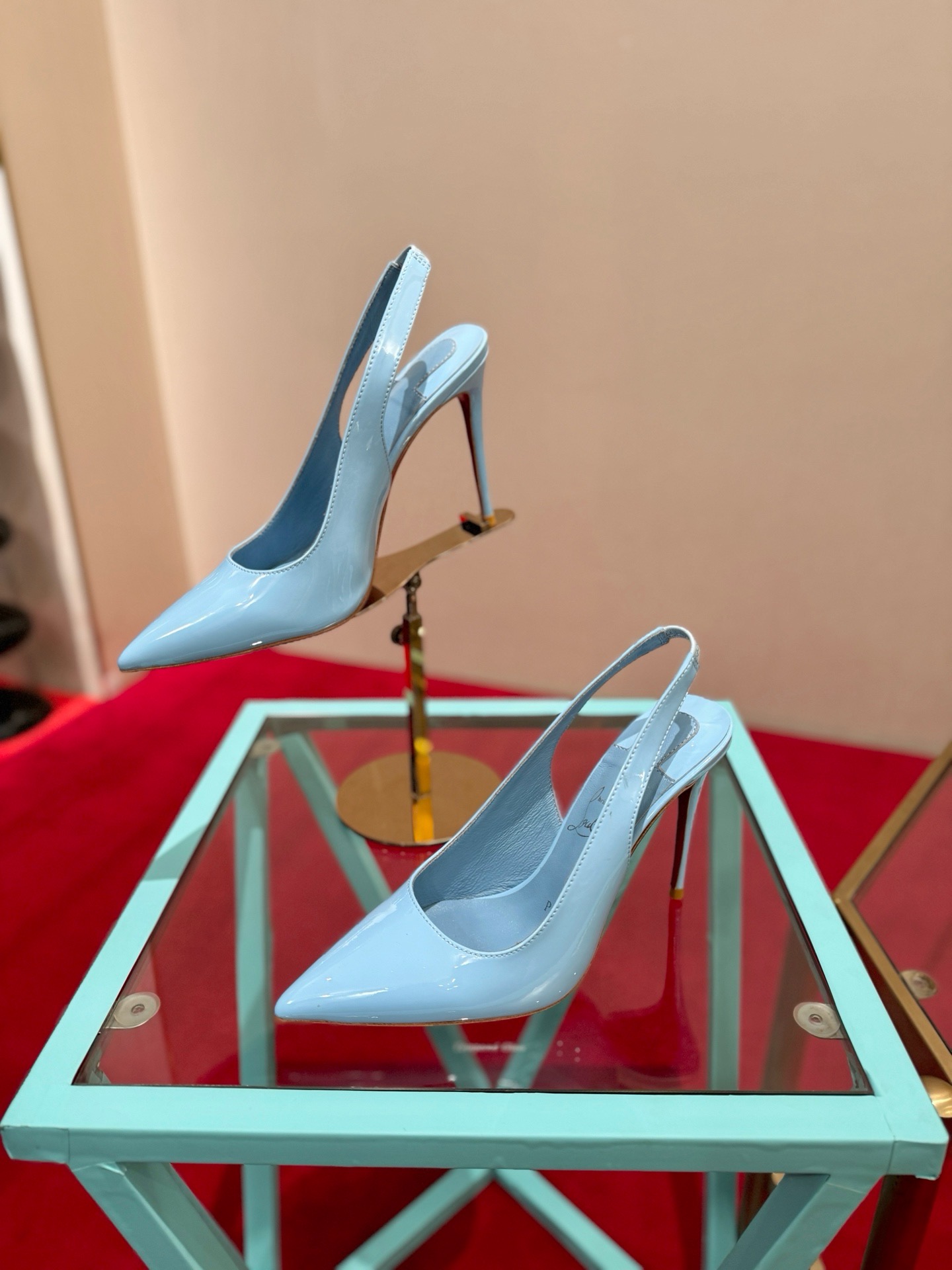 Туфли женские в стиле Christian Louboutin So Kate голубого цвета