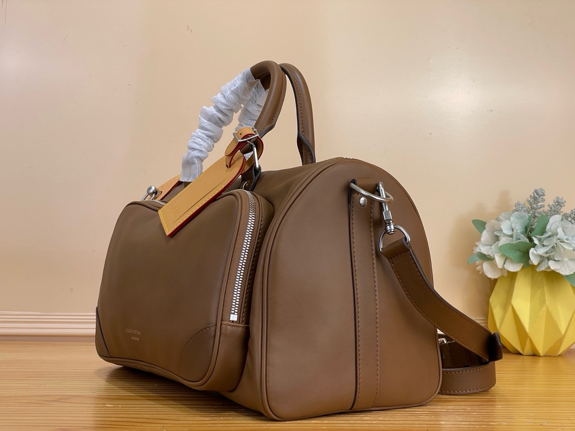 Сумка мужская Louis Vuitton Keepall Cargo Bandoulière 35 коричневого цвета