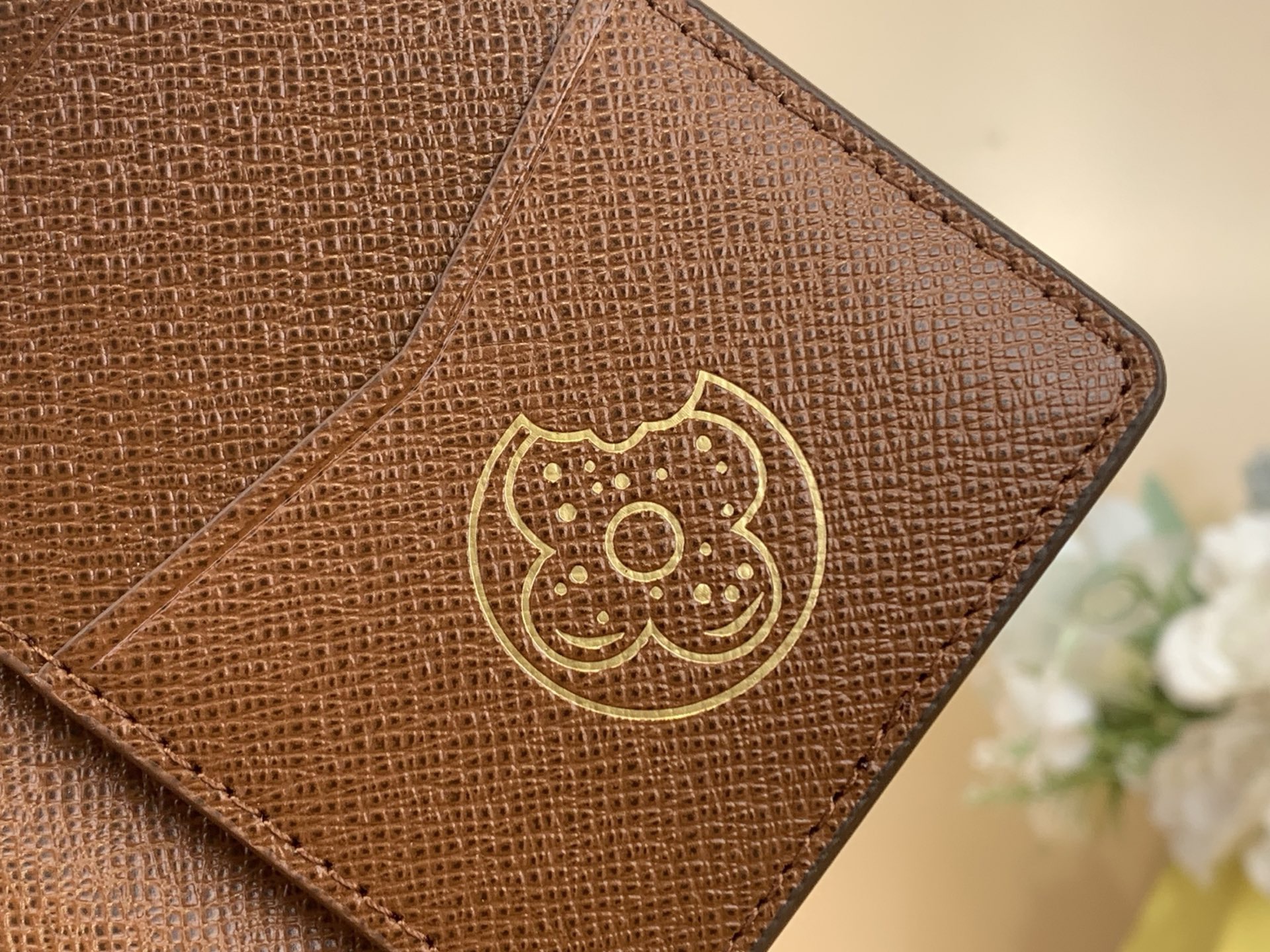 Портмоне  Louis Vuitton Monogram Donuts компактный коричневого цвета