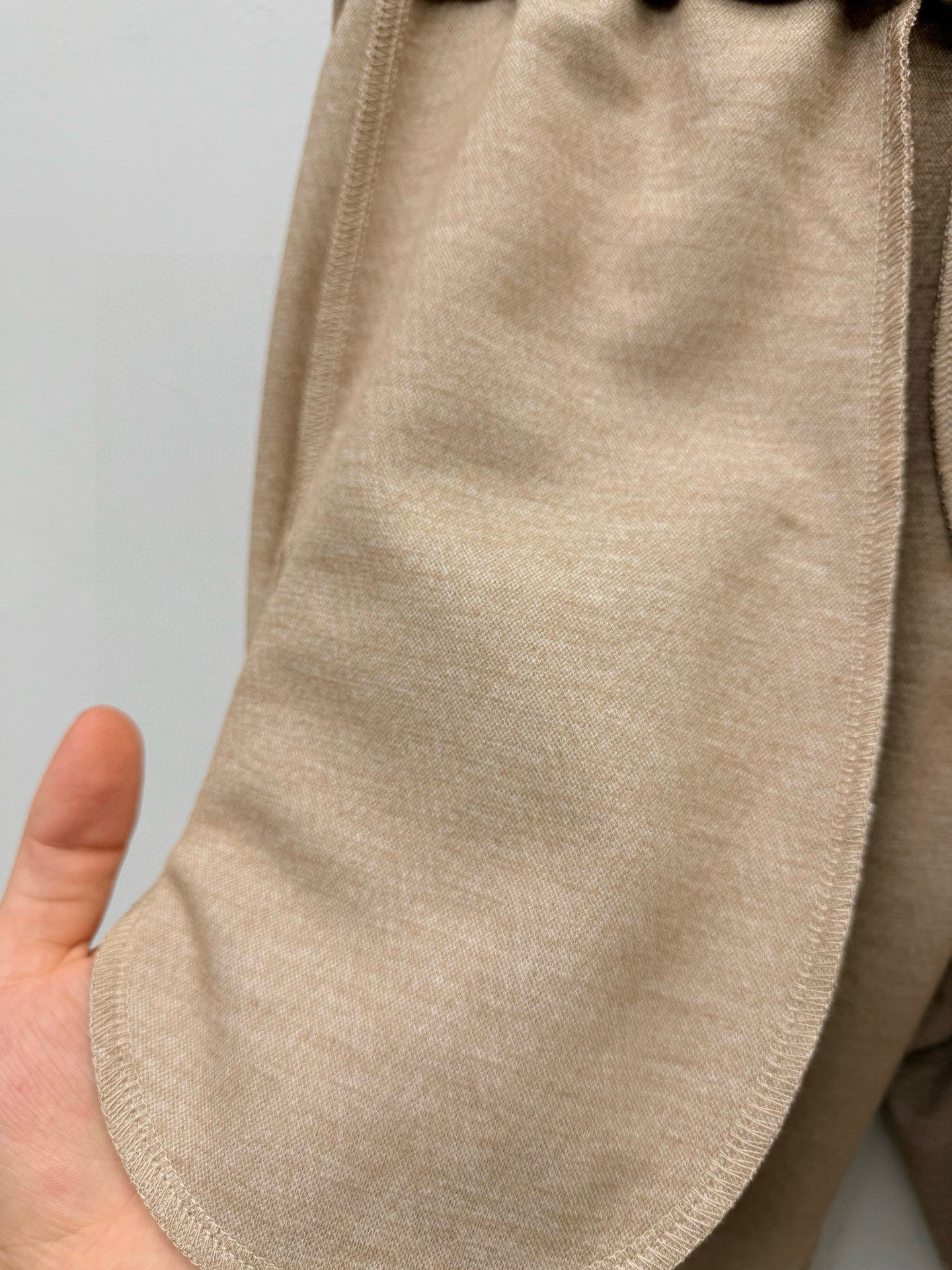 Брюки мужские спортивные в стиле из смешанной ткани хаки цвета с отделкой в рубчик