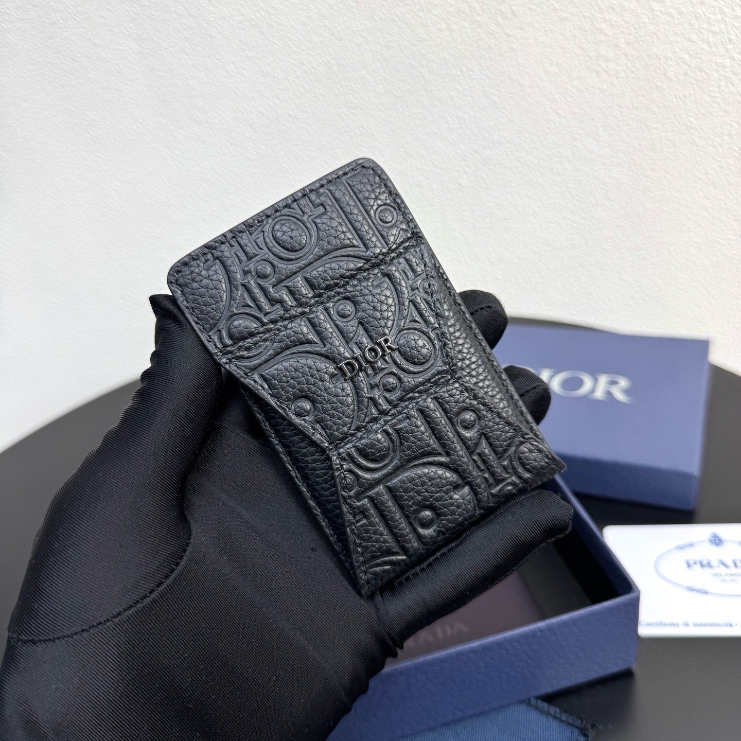 Картхолдер мужской Dior из чёрного цвета