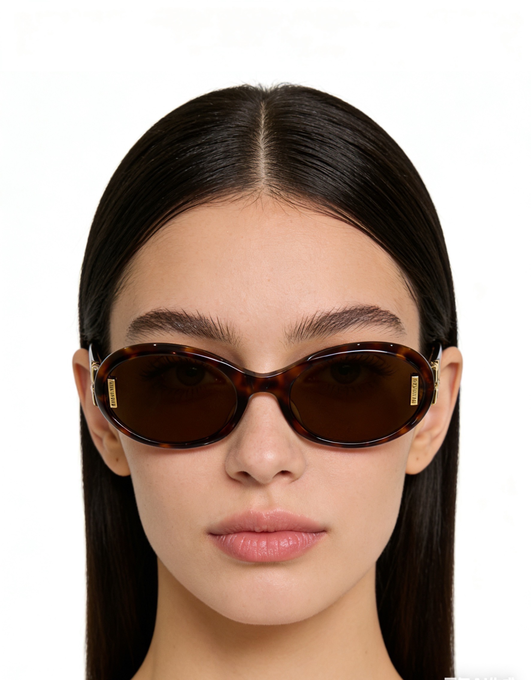 Очки солнцезащитные женские в стиле Miu Miu овальной формы