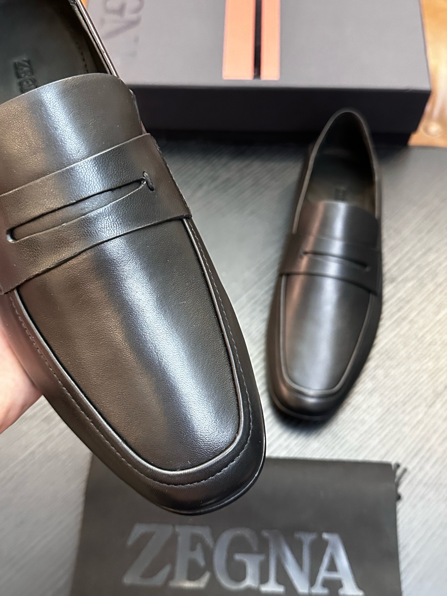 Лоферы мужские Zegna чёрного цвета