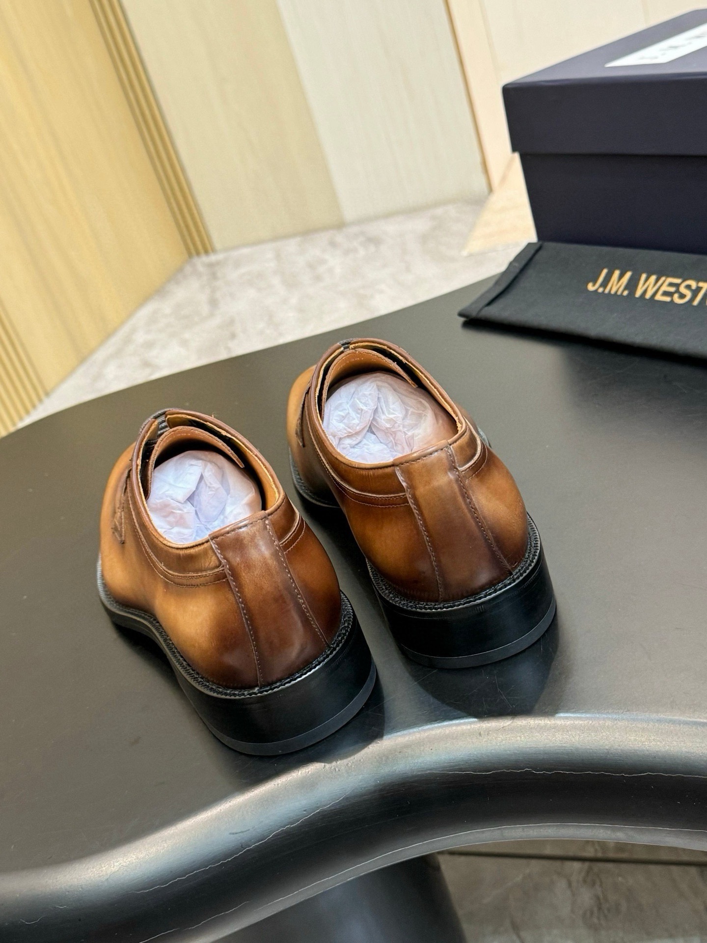 Дерби мужские J.M. Weston Half-Hunt Derby коричневого цвета