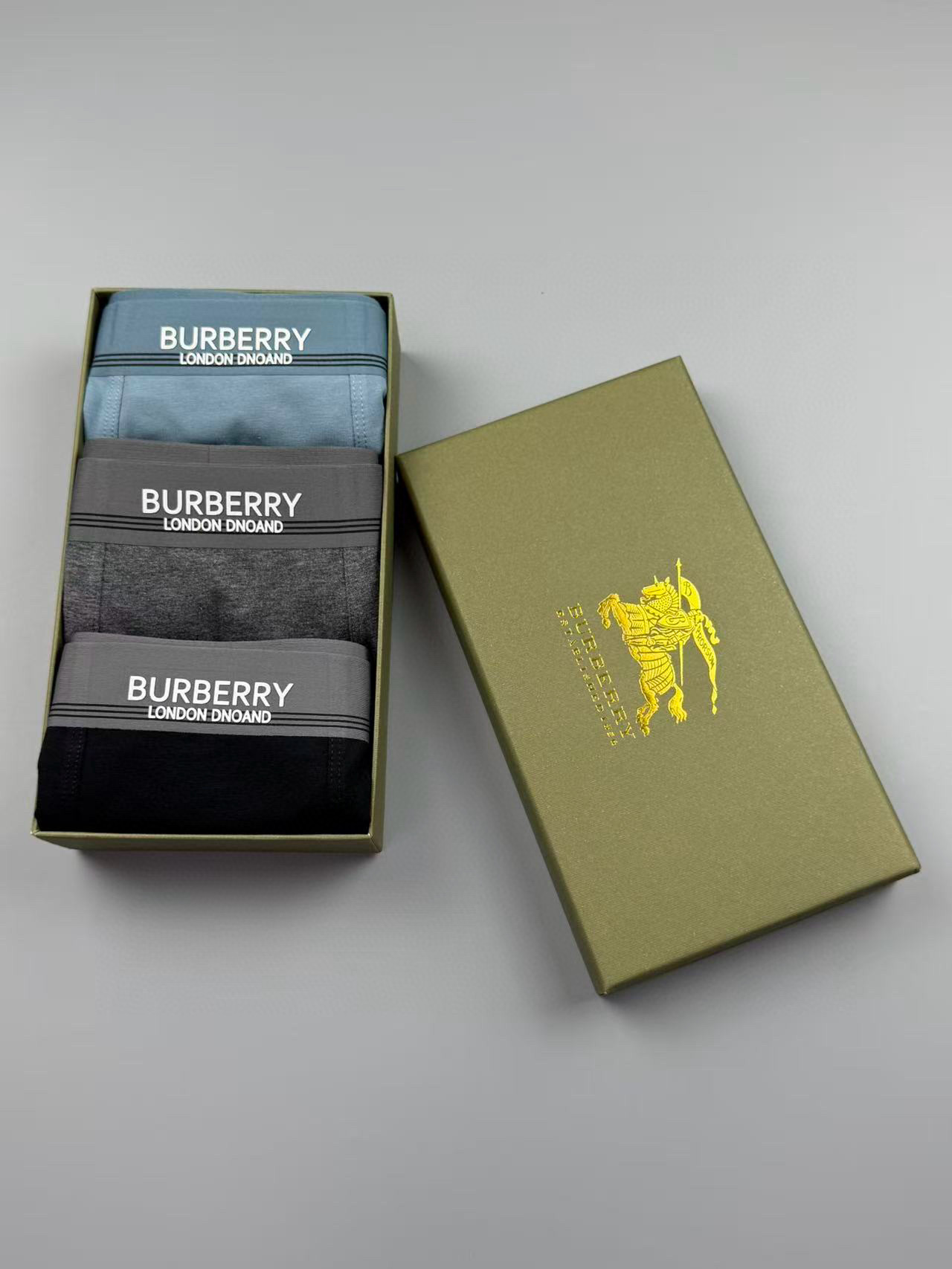 Трусы-боксеры мужские в стиле Burberry (набор 3 шт.)