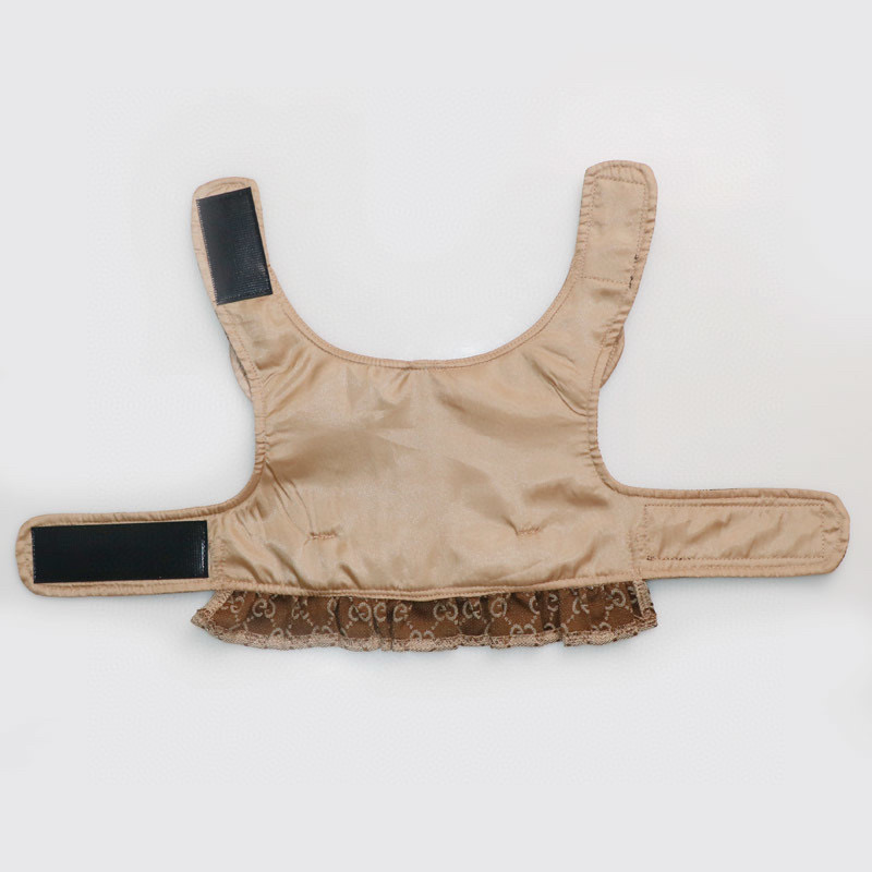 Жилет-платье для собак в стиле Gucci Horsebit Monogram с карамельным воротником