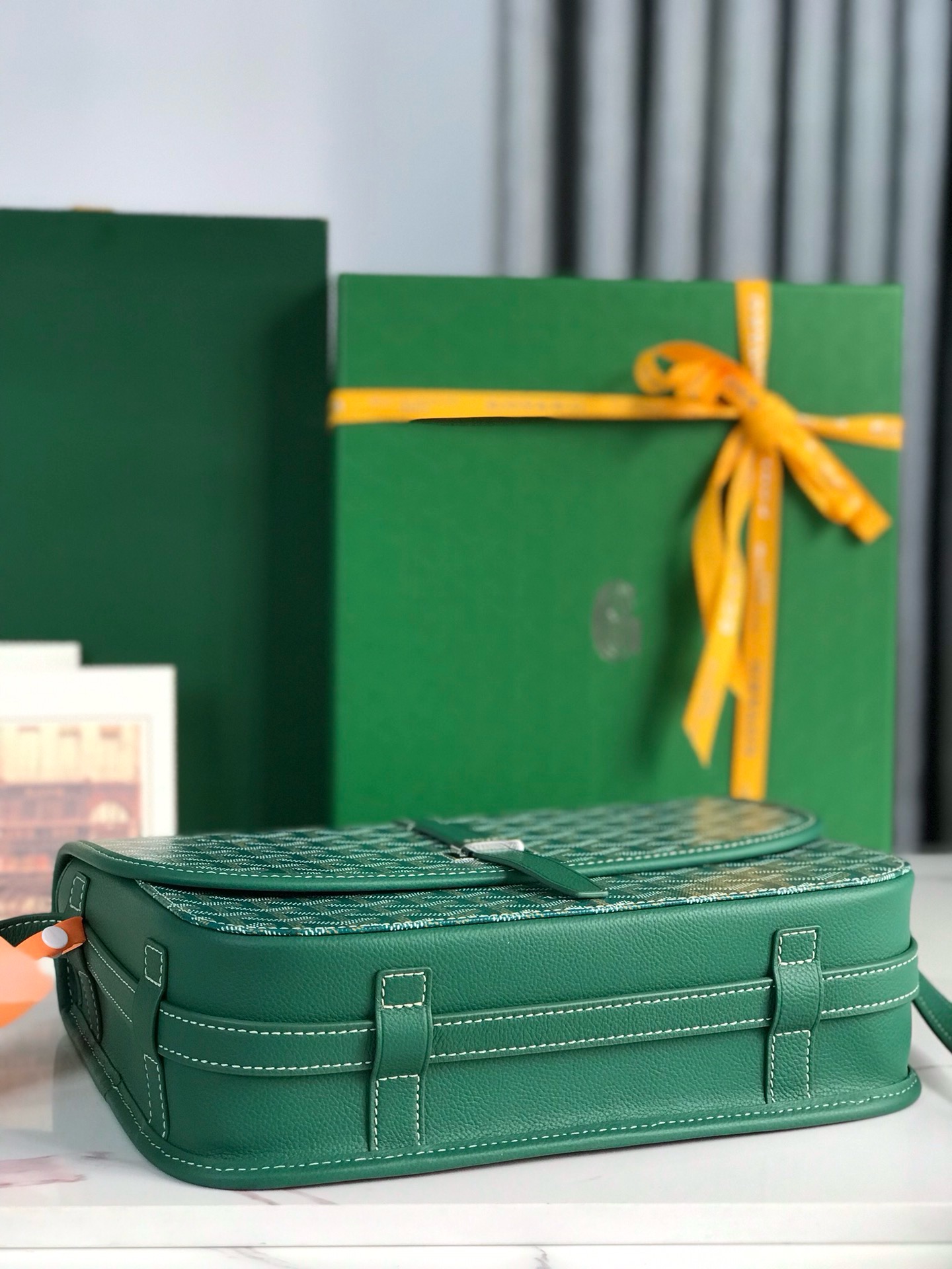 Сумка женская Goyard Belvédère II зелёного цвета