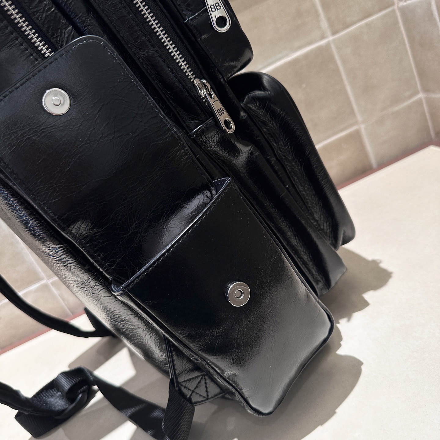 Рюкзак мужской в стиле Balenciaga Superbusy чёрного цвета