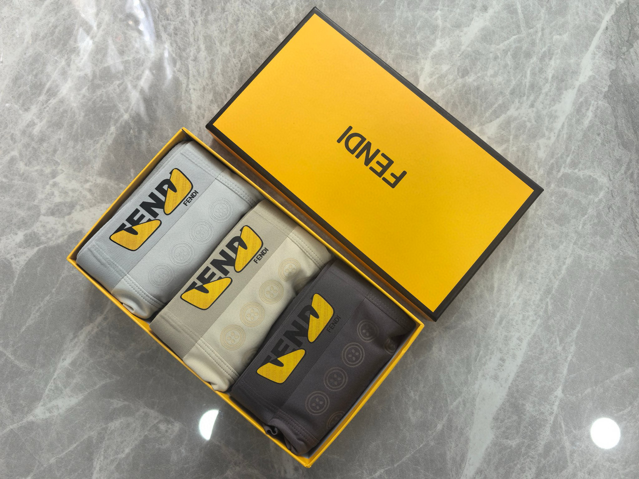 Трусы-боксеры мужские в стиле Fendi  (набор 3 шт.)