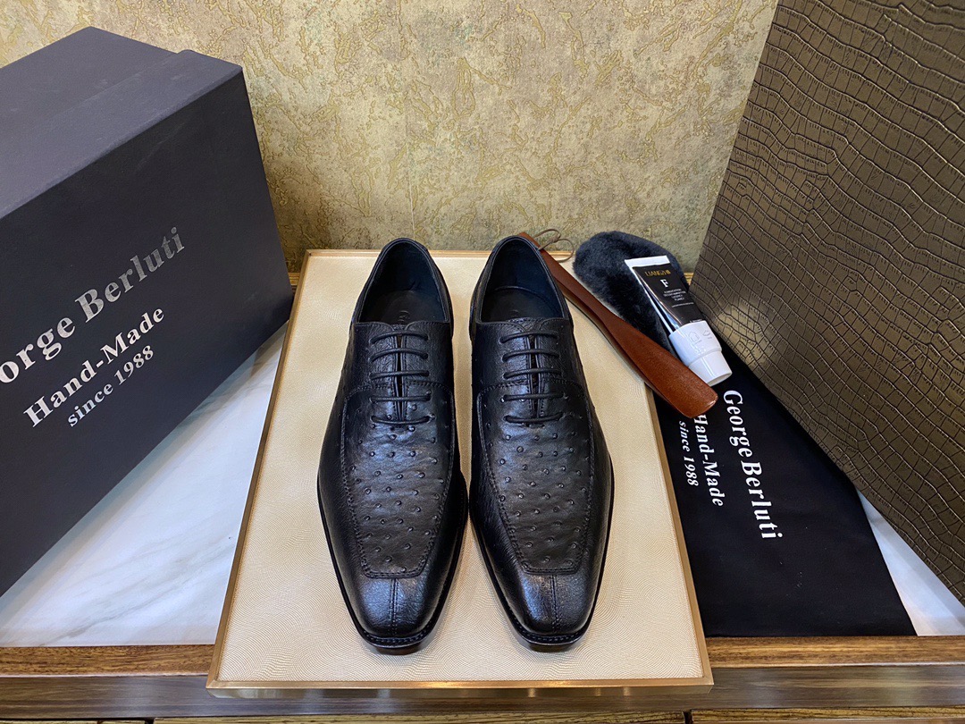 Оксфорды мужские в стиле Berluti чёрного цвета