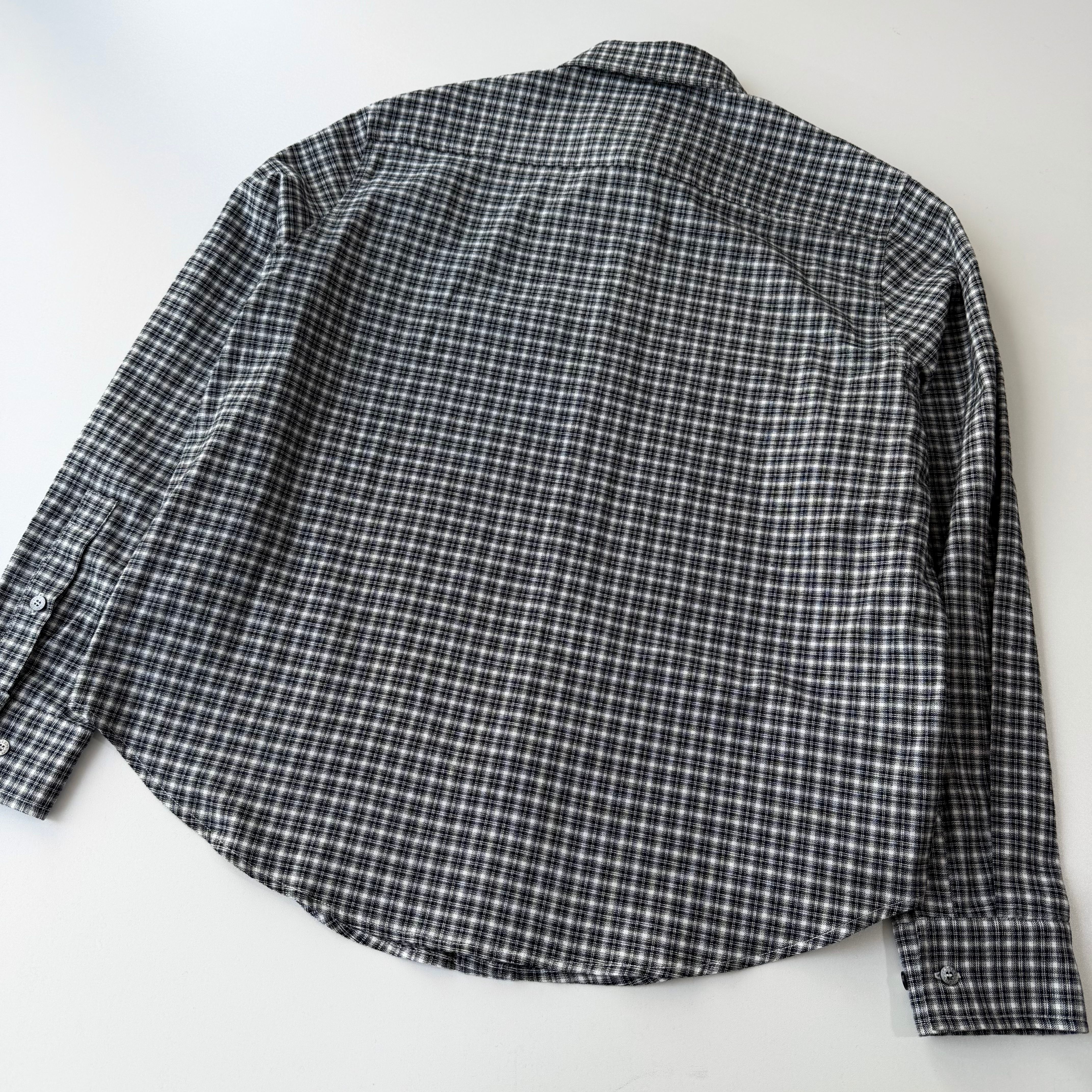 Рубашка мужская в стиле Acne Studios в чёрно-белую клетку