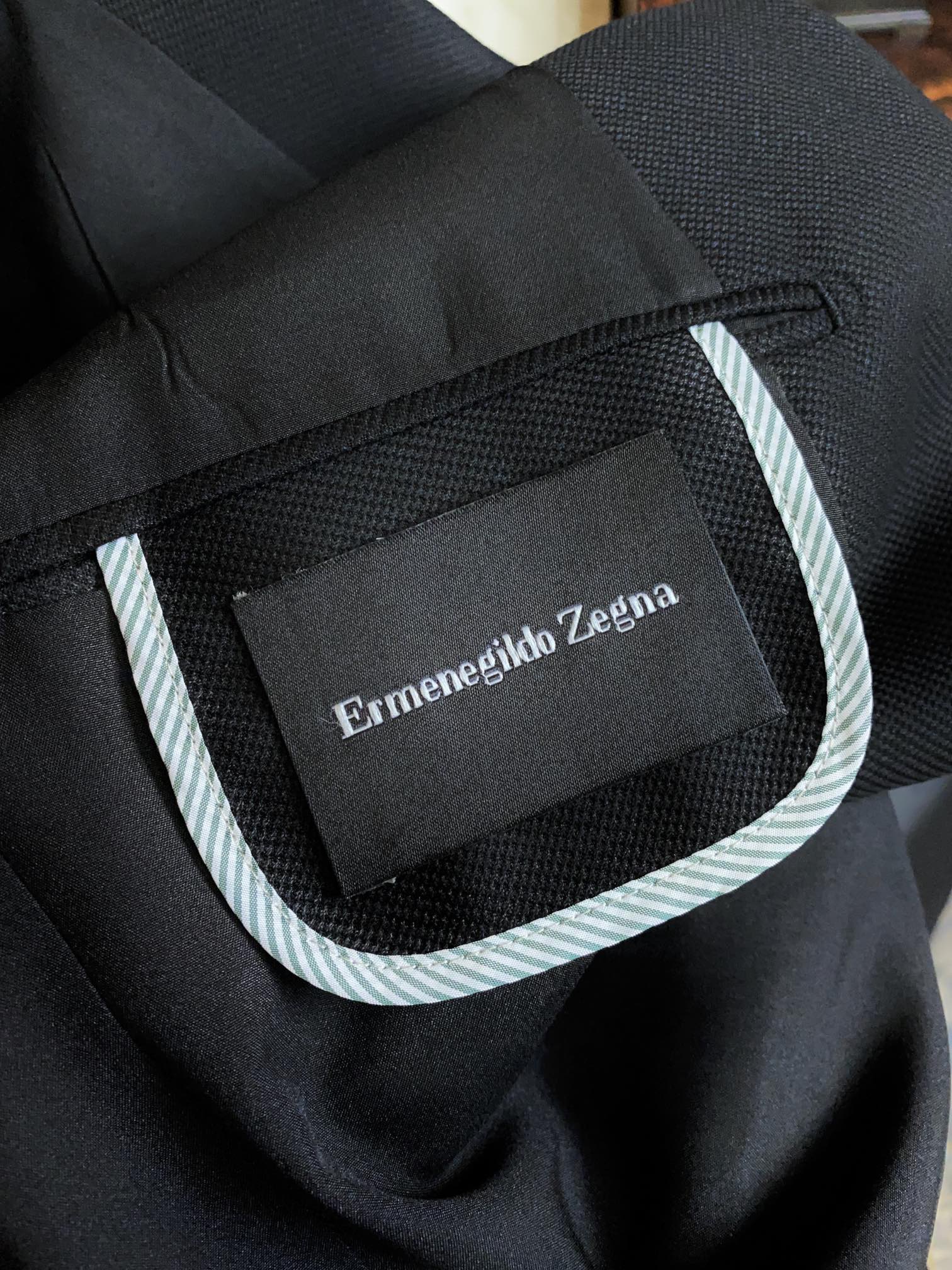 Костюм мужской в стиле Ermenegildo Zegna черного цвета (пиджак + брюки)