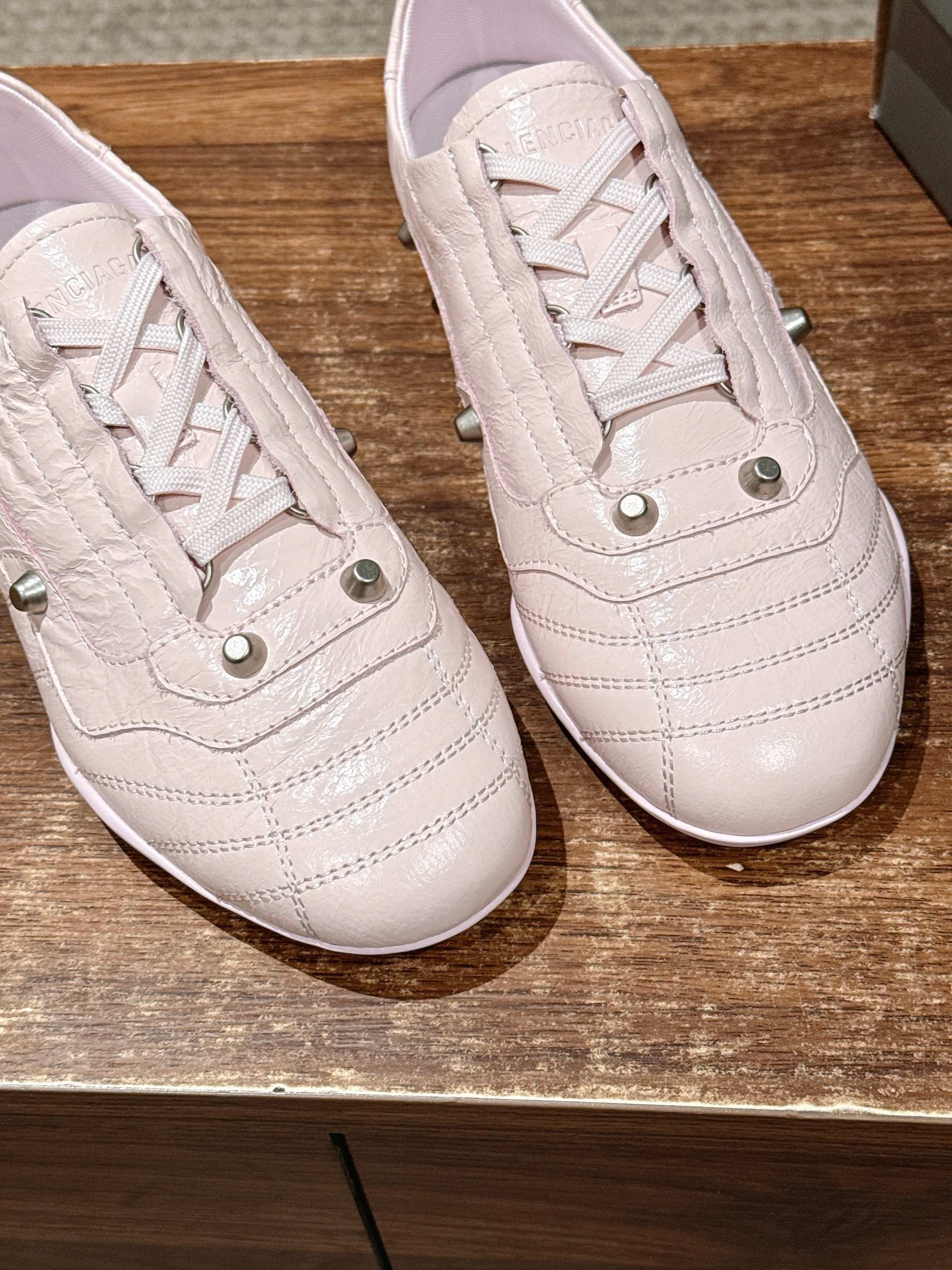 Кеды женские в стиле Balenciaga Soccer розового цвета