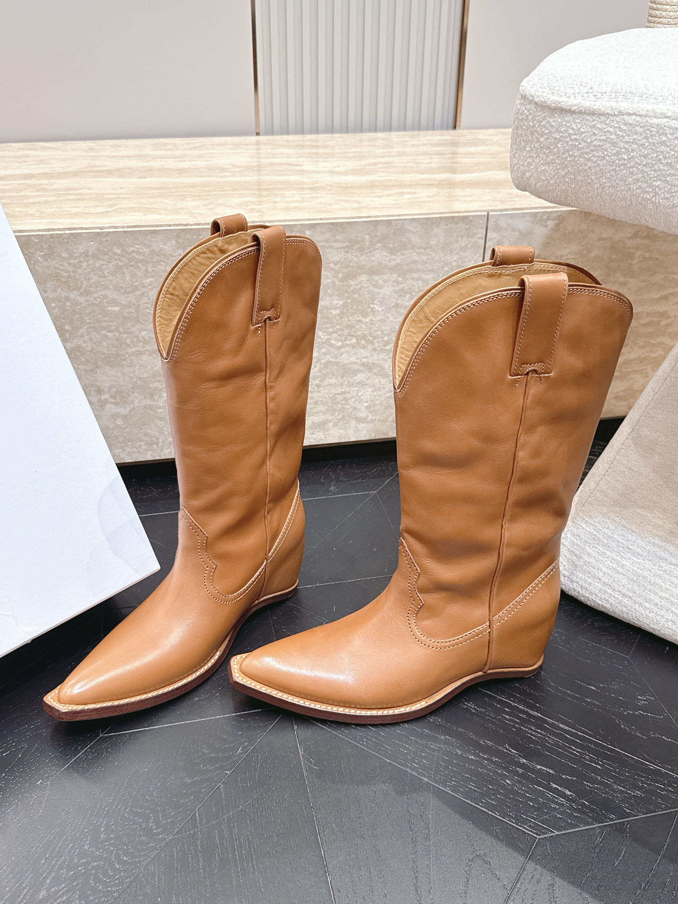Сапоги женские Maison Margiela Western коричневого цвета