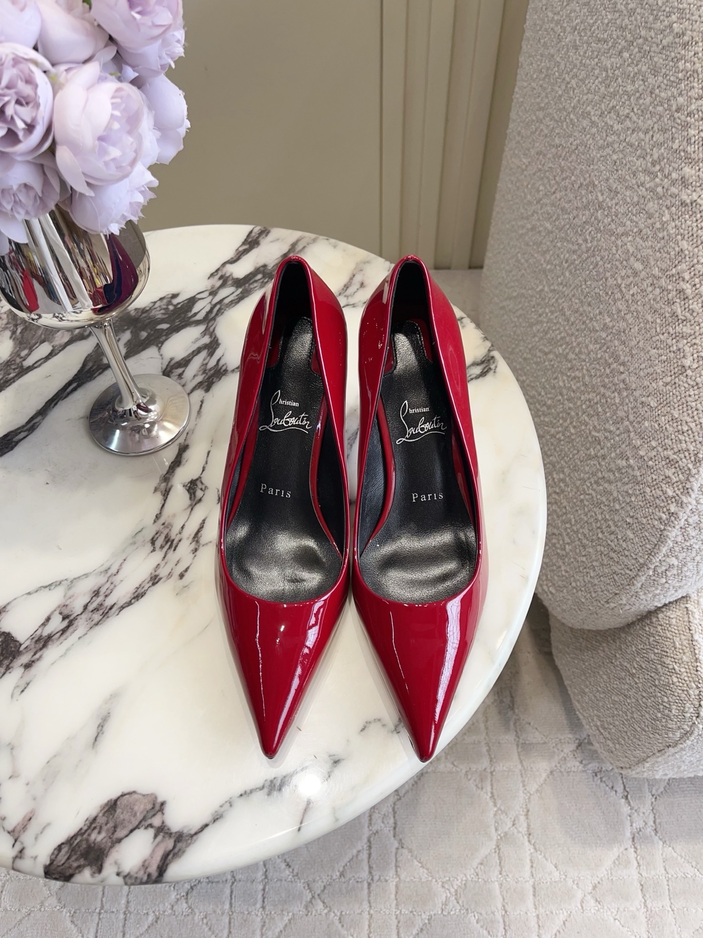 Туфли женские в стиле Christian Louboutin So Kate красного цвета