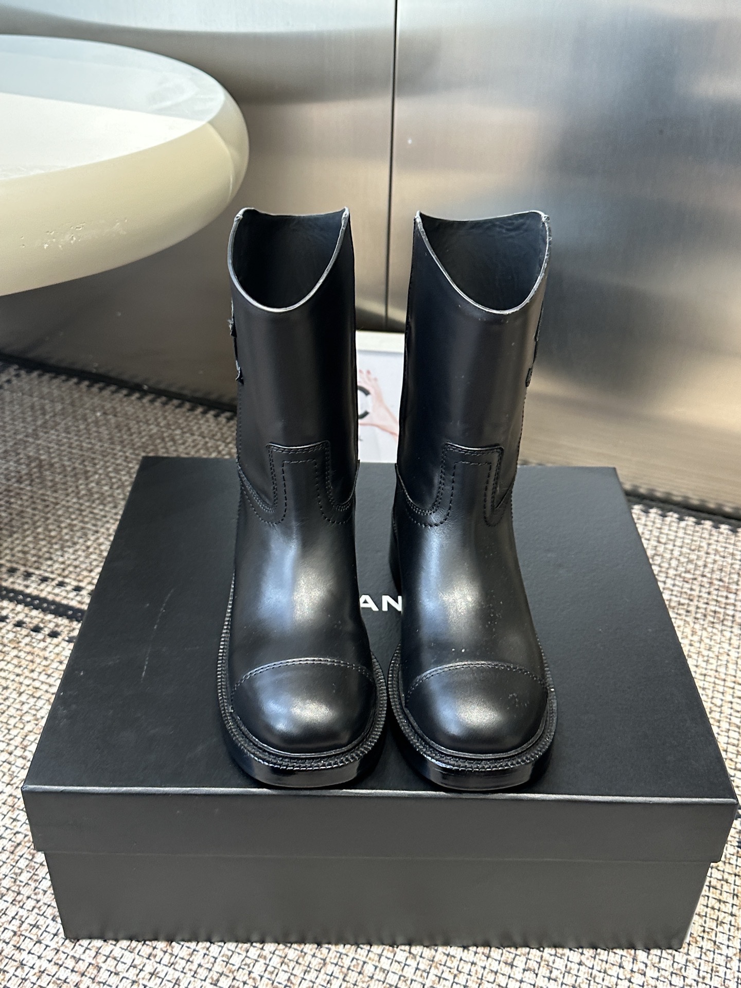 Сапоги женские Chanel High Boots черного цвета
