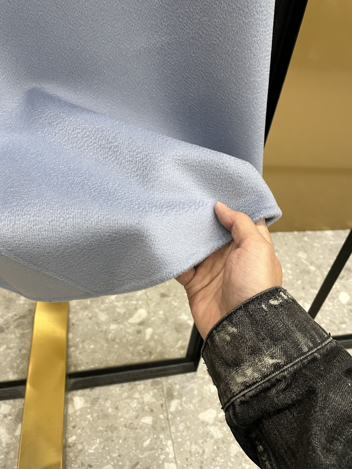 Пальто женское в стиле Max Mara Ludmilla Labbro \ голубого цвета