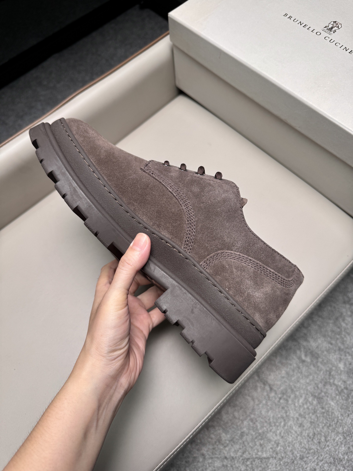 Туфли мужские Brunello Cucinelli коричневого цвета