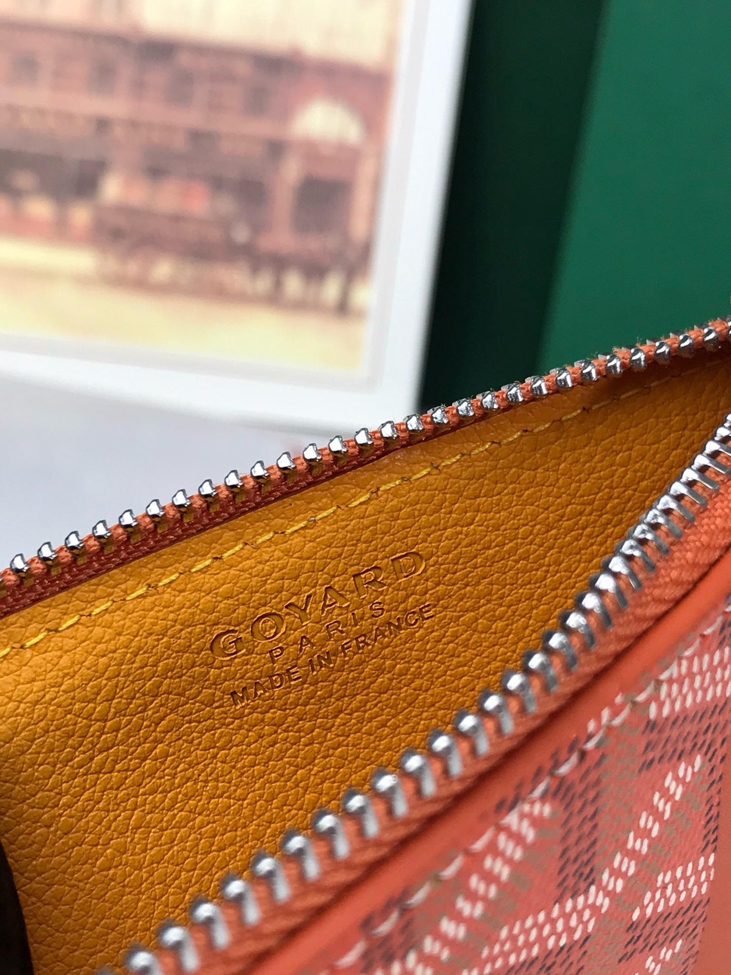 Картхолдер Goyard Bourbon оранжевого цвета