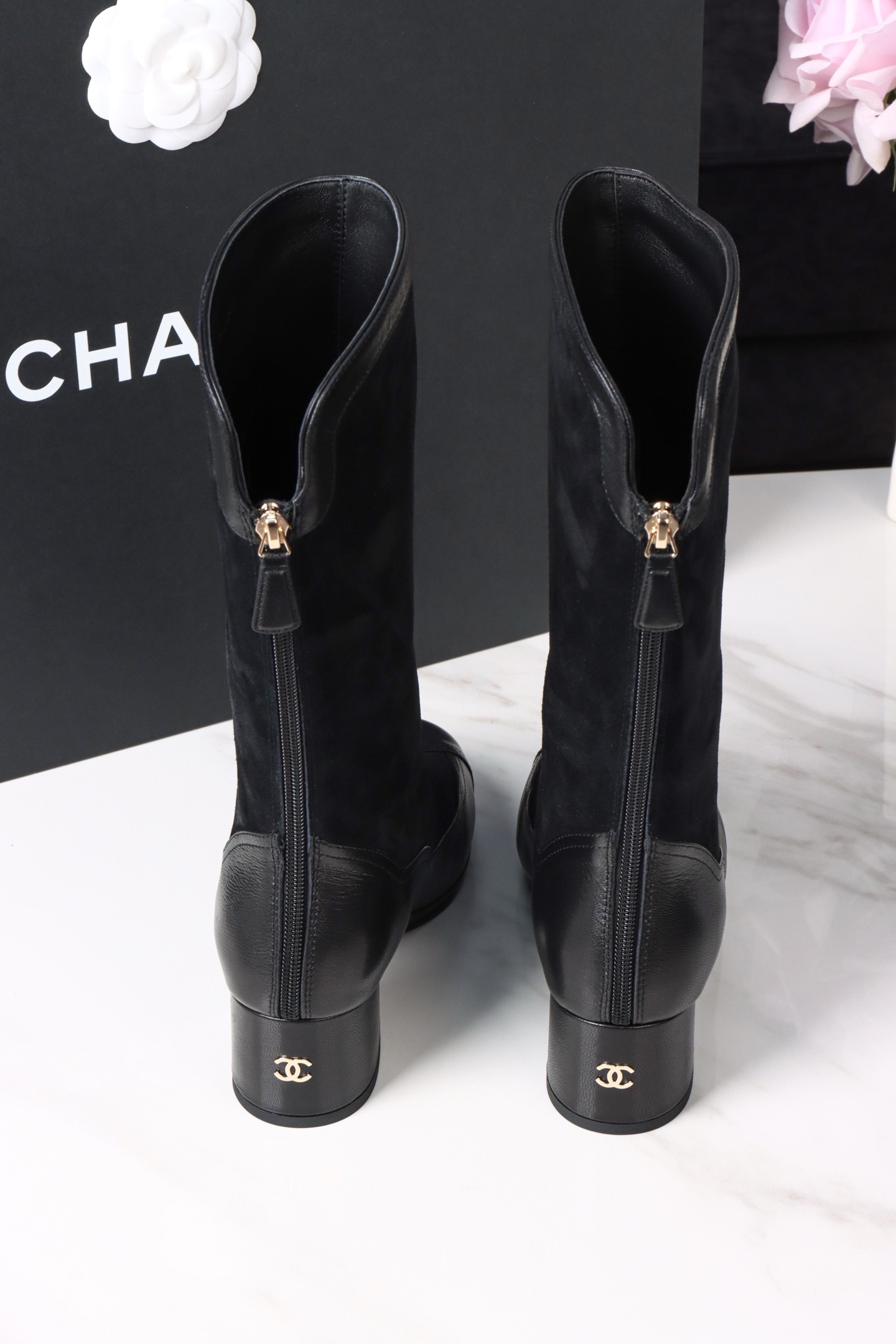 Сапоги женские Chanel Riding Boots чёрного цвета