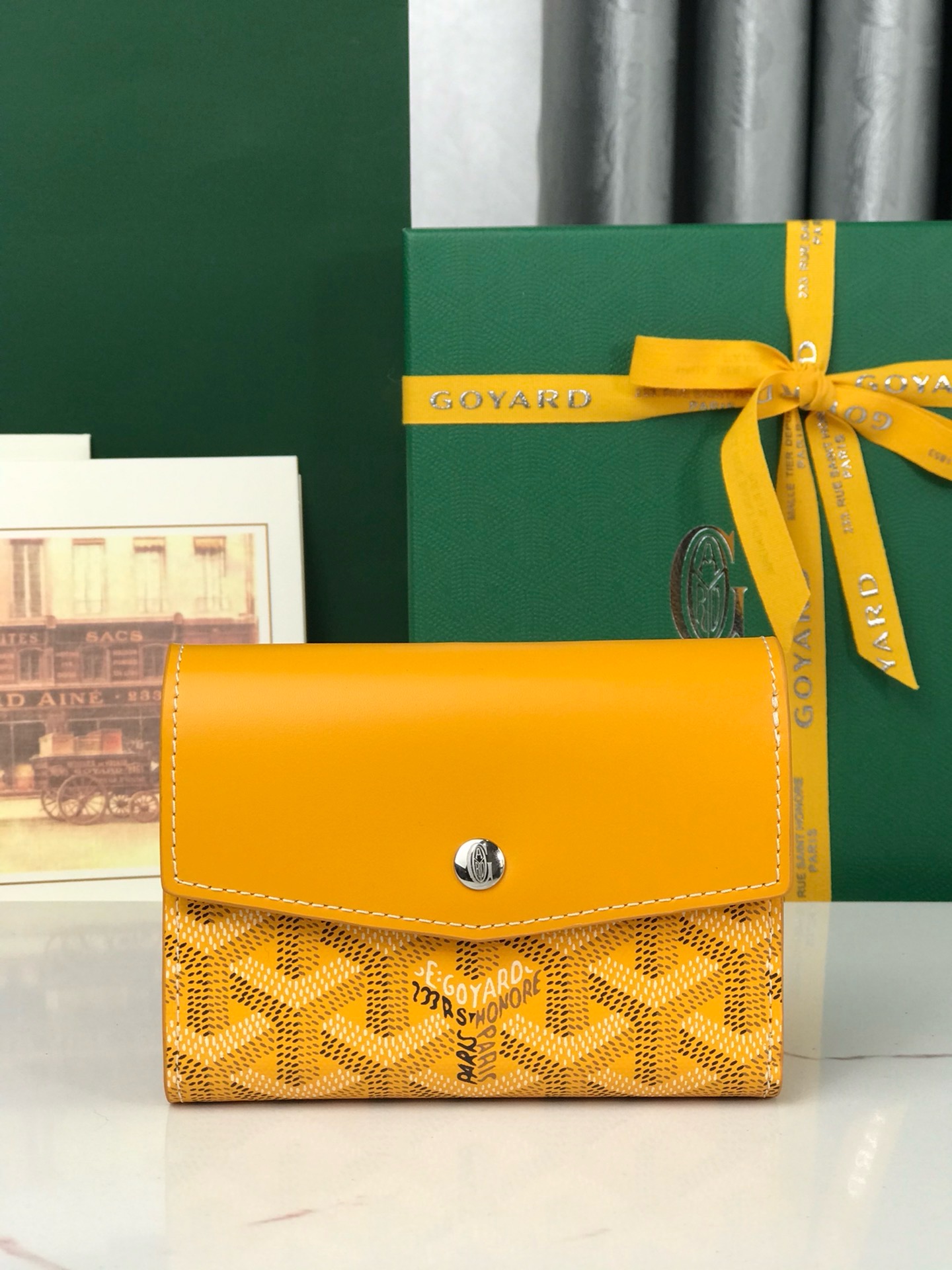 Кошелёк Goyard Saint-Gabriel жёлтого цвета