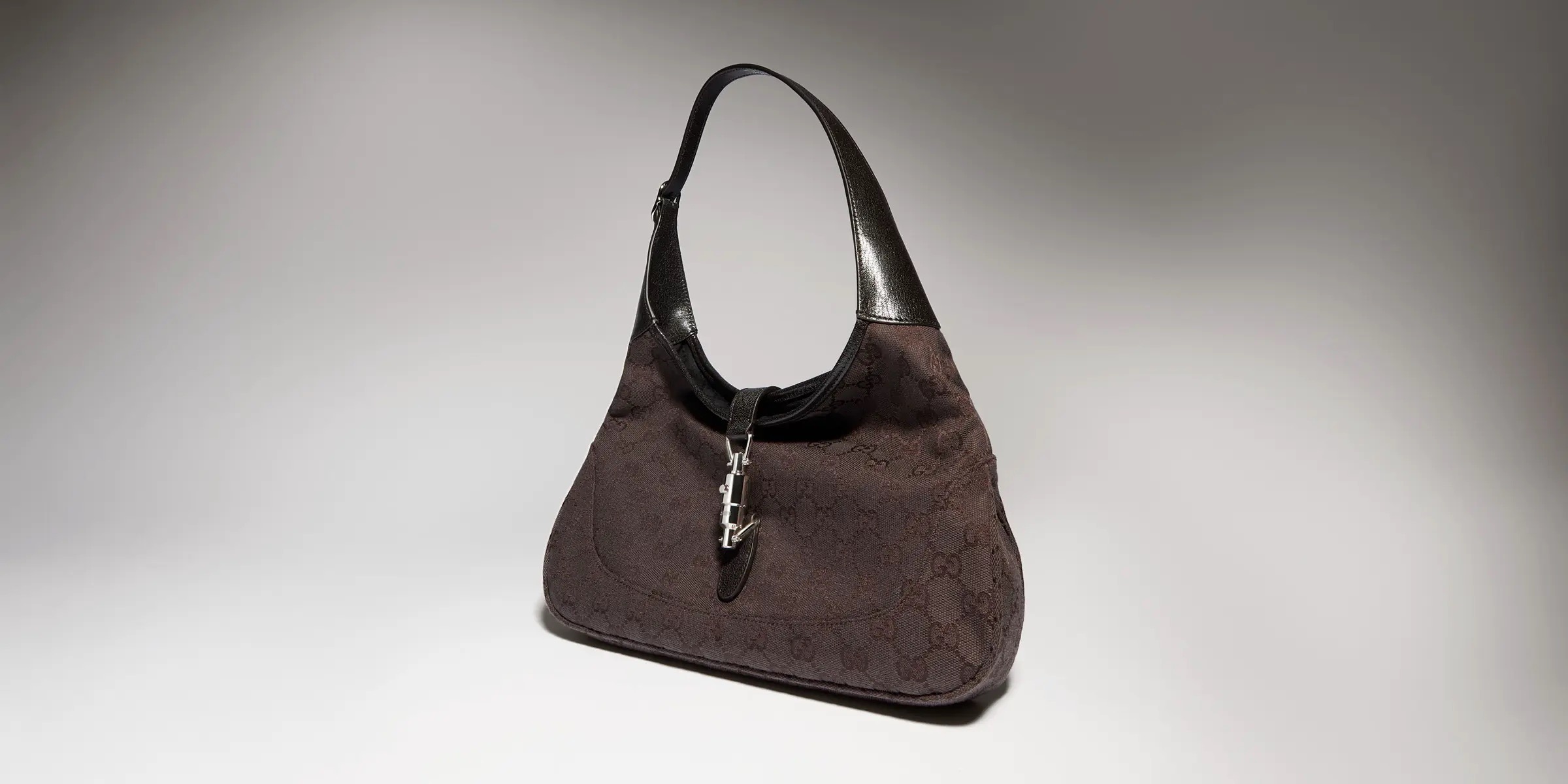Сумка женская в стиле Gucci Jackie 1961 темно-коричневого цвета