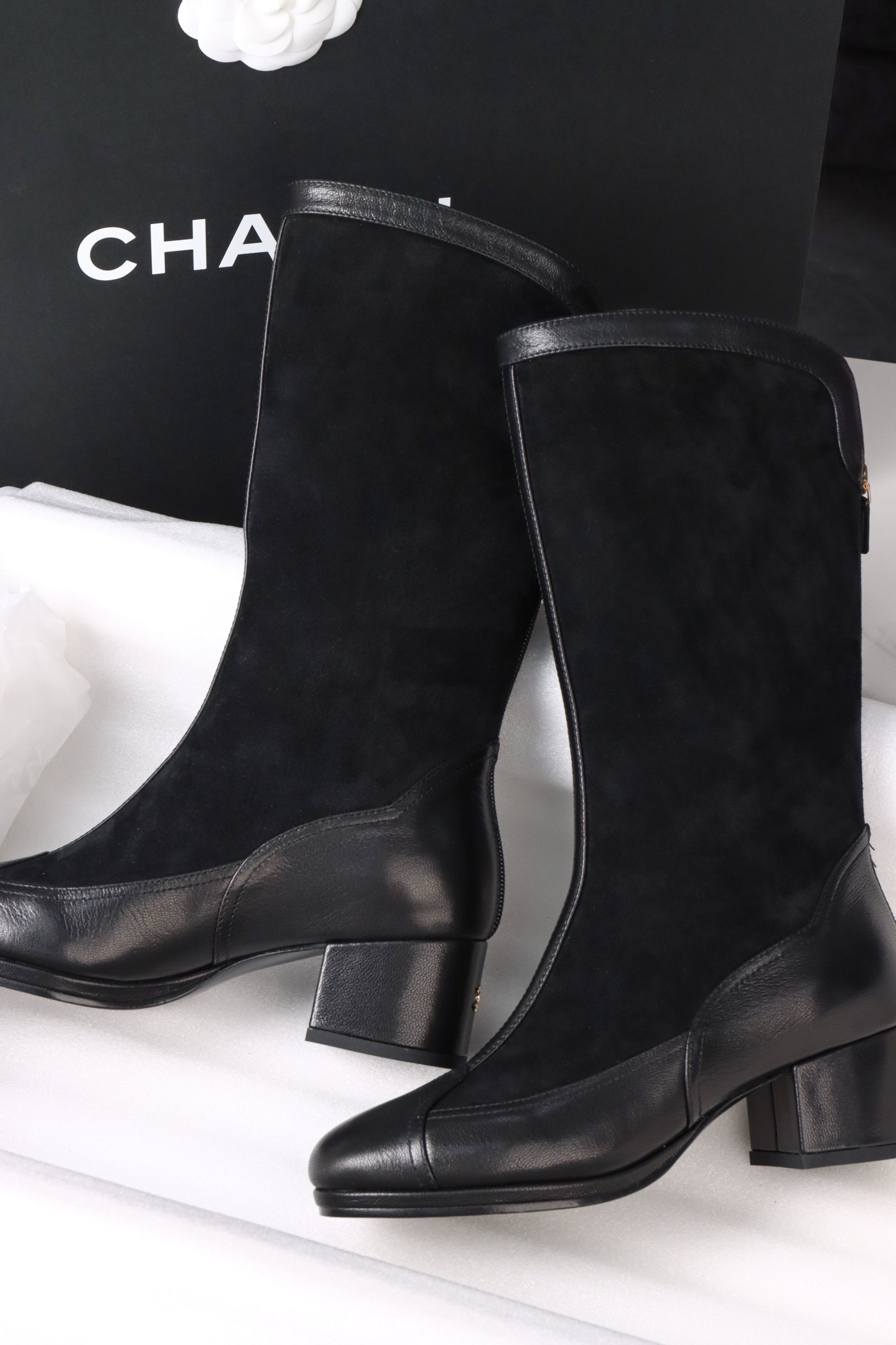 Сапоги женские Chanel Riding Boots чёрного цвета