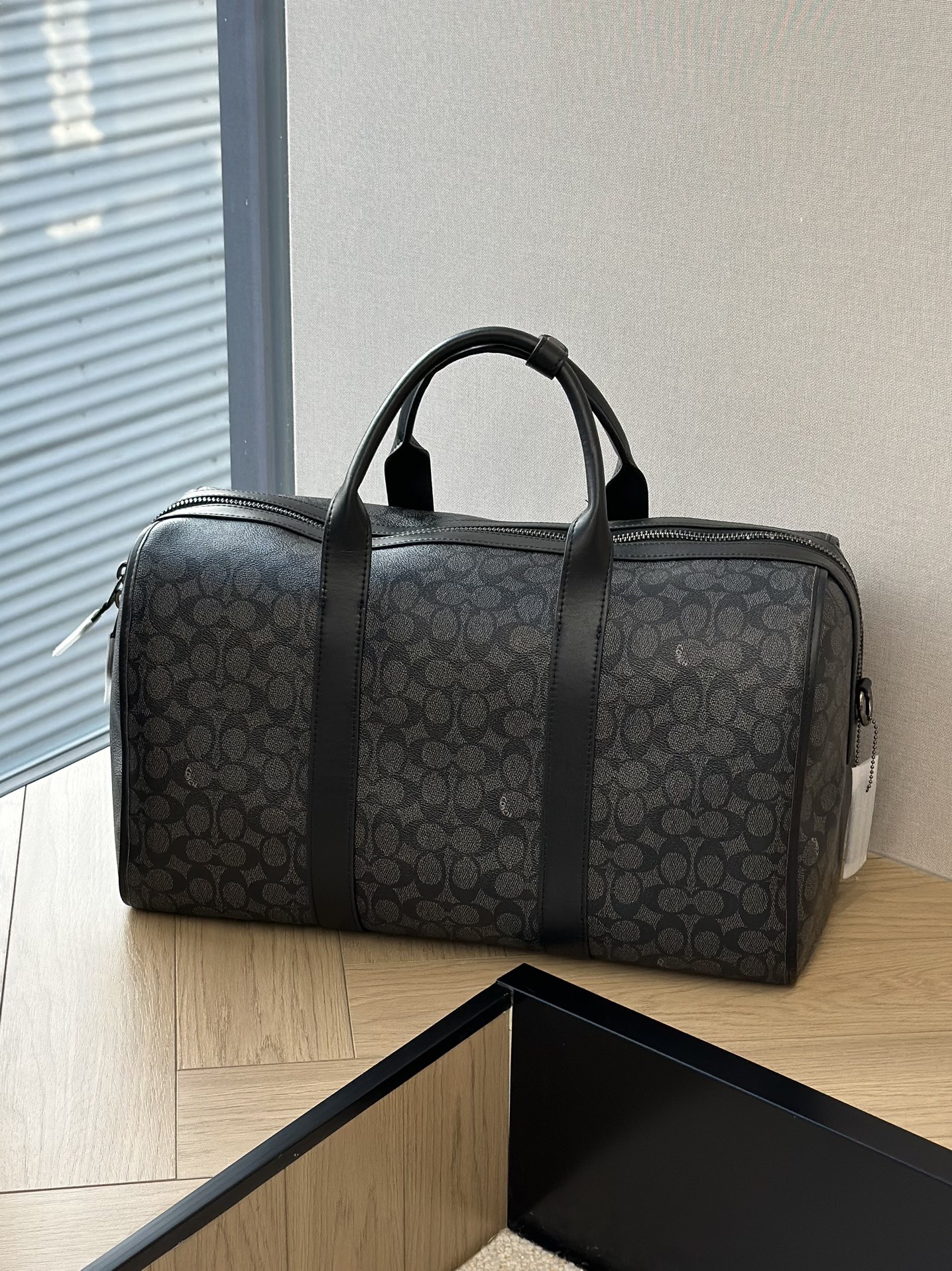Дорожная сумка в стиле Coach Gotham 45 с кожаной отделкой